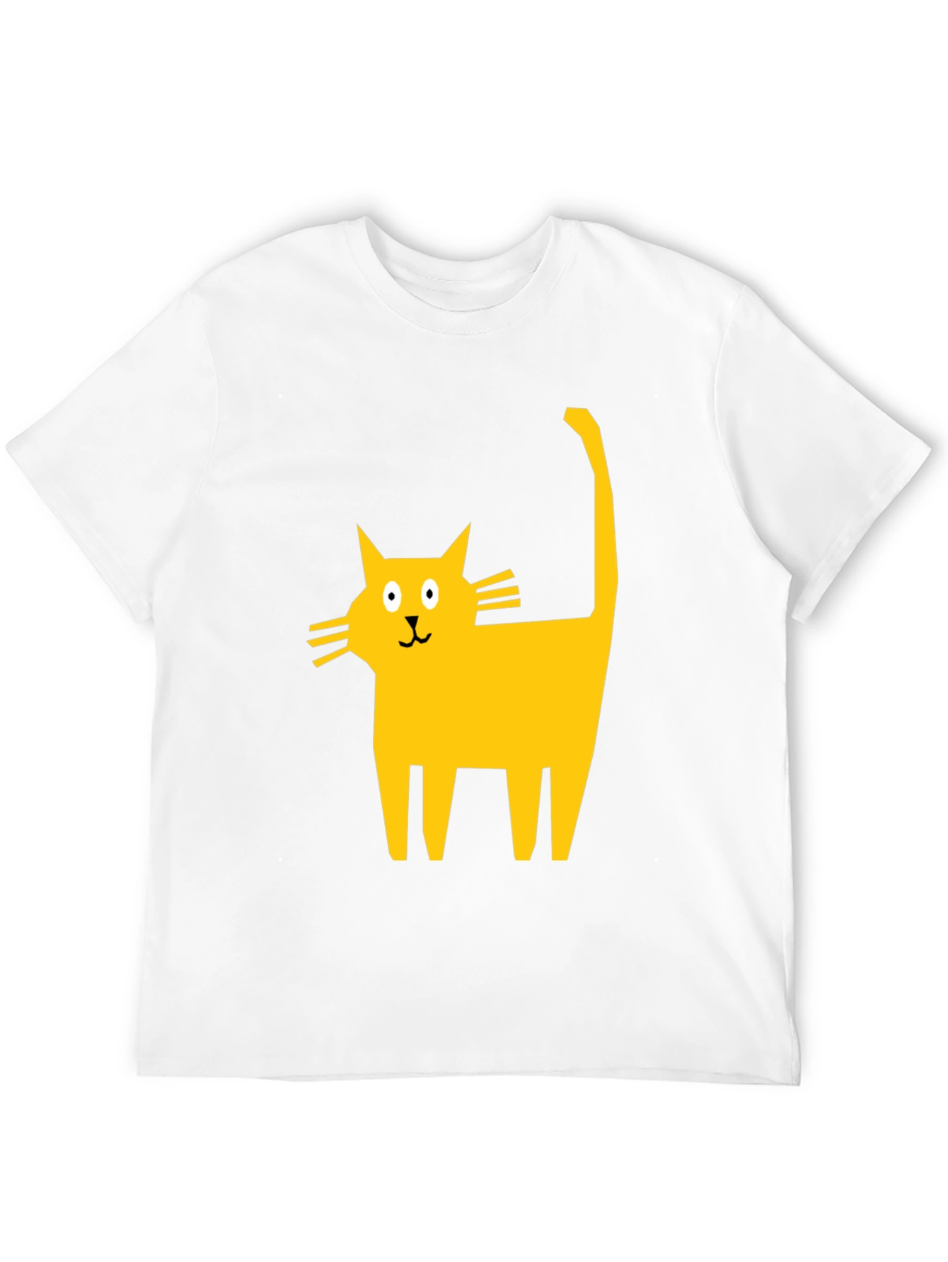 Modern Cat Graphic Tee - Black
