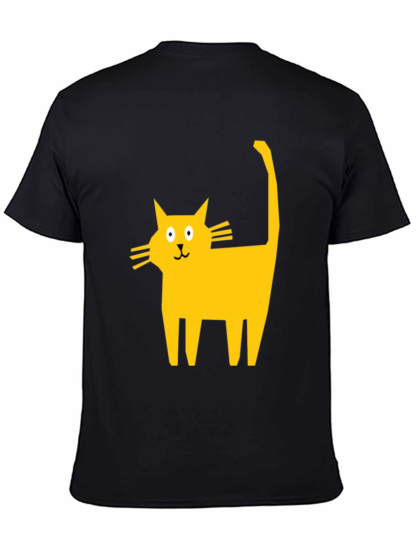 Modern Cat Graphic Tee - Black