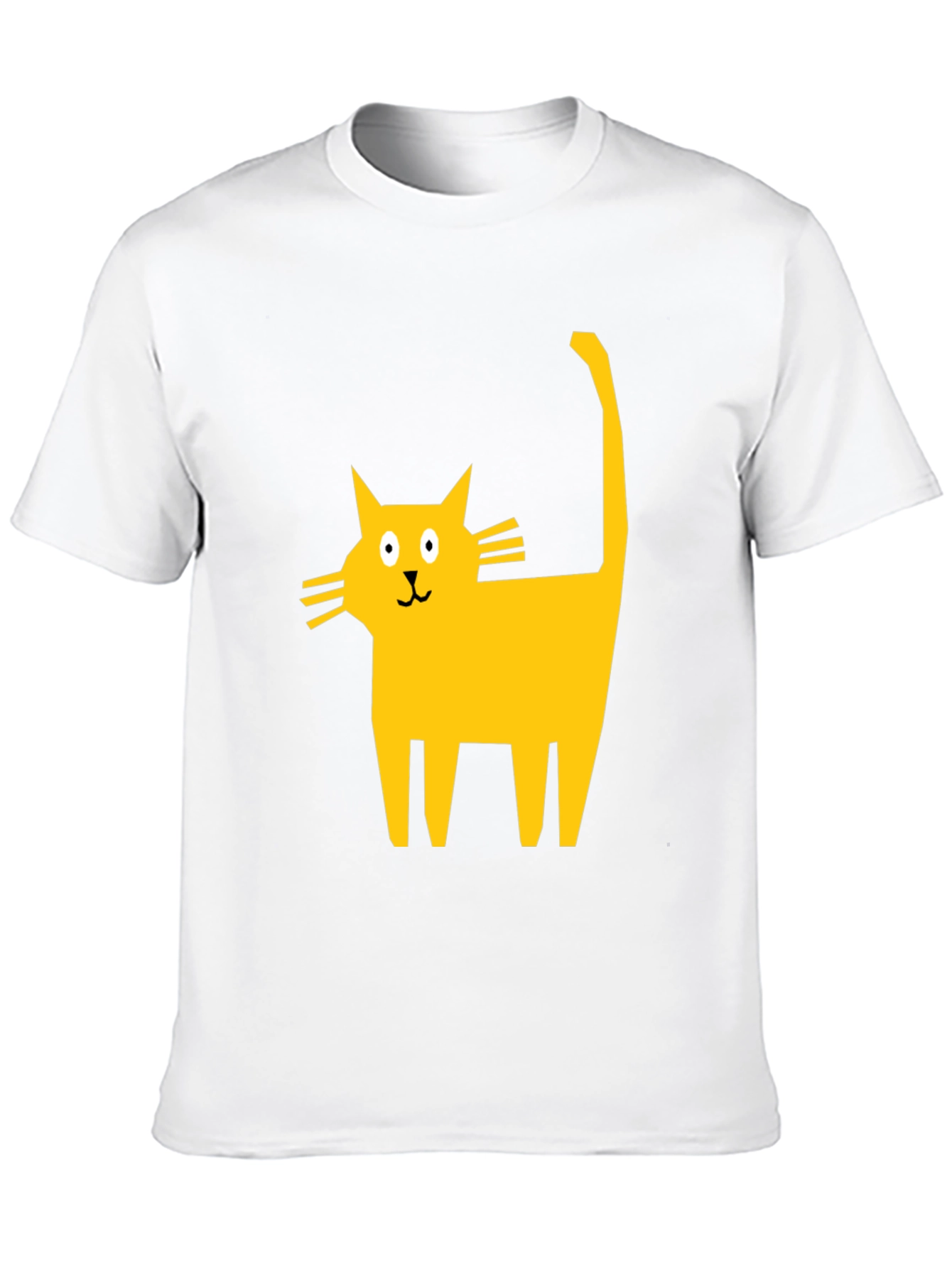 Modern Cat Graphic Tee - Black