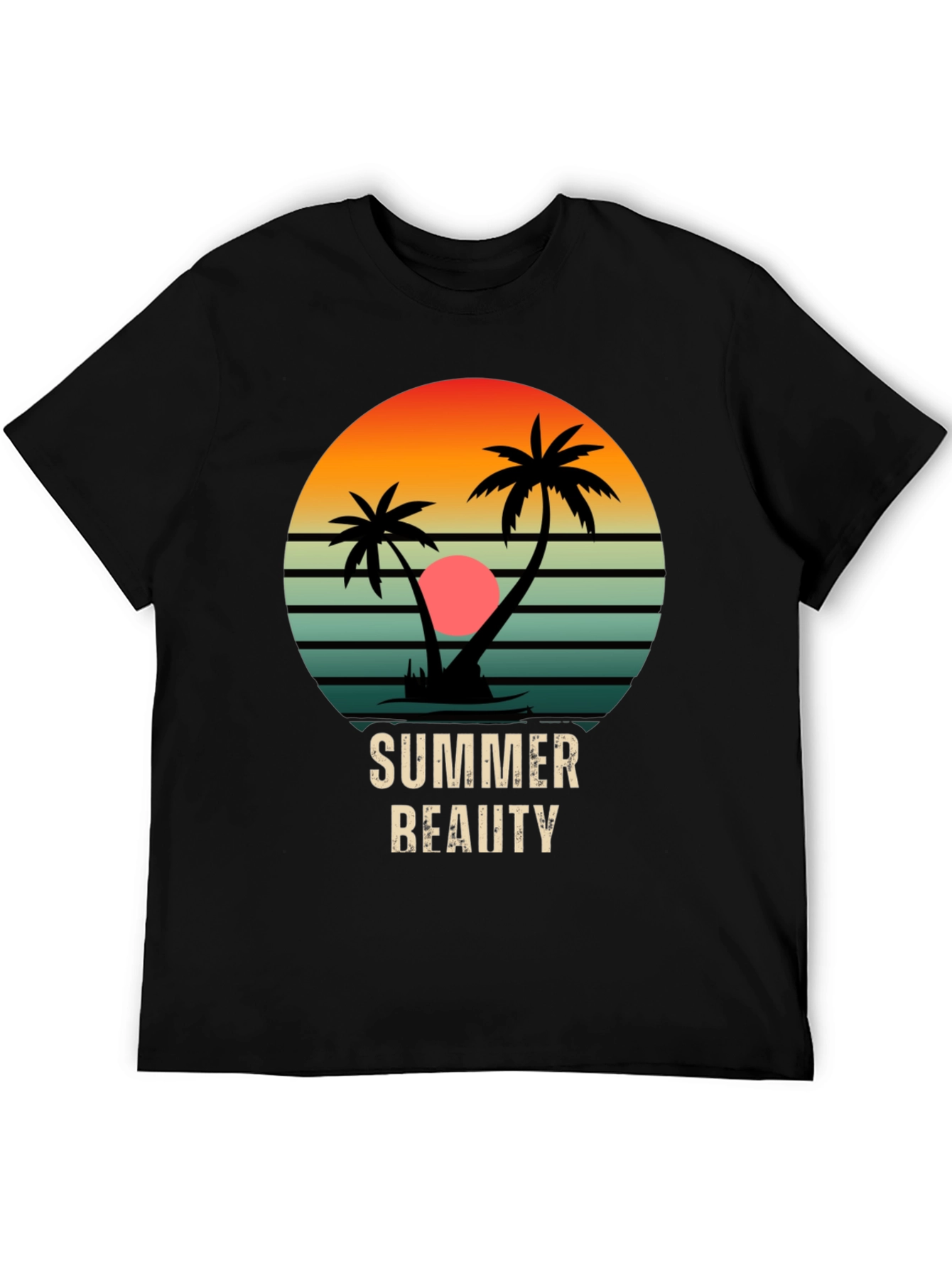 Summer Beauty Black Graphic Tee