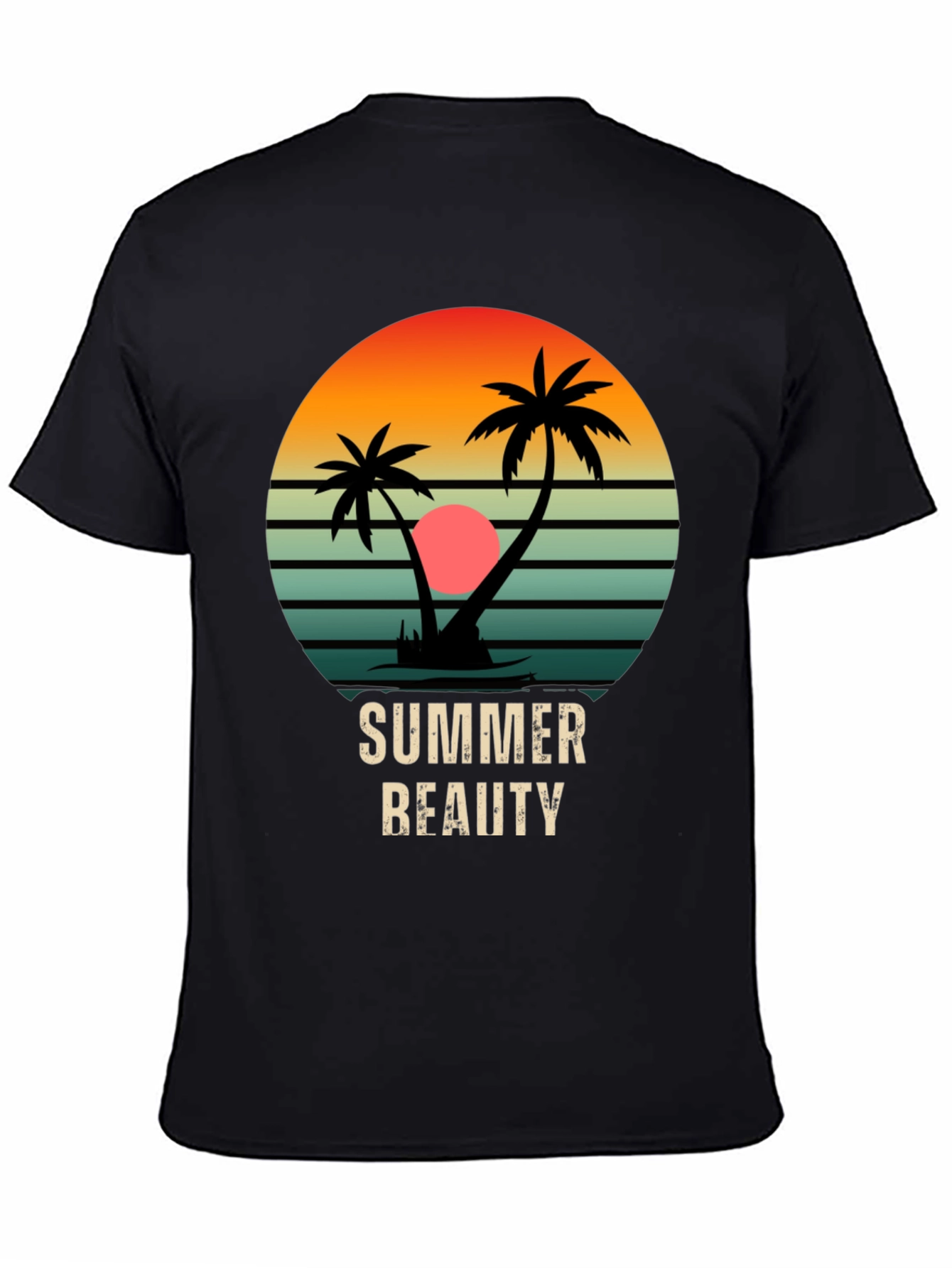 Summer Beauty Black Graphic Tee