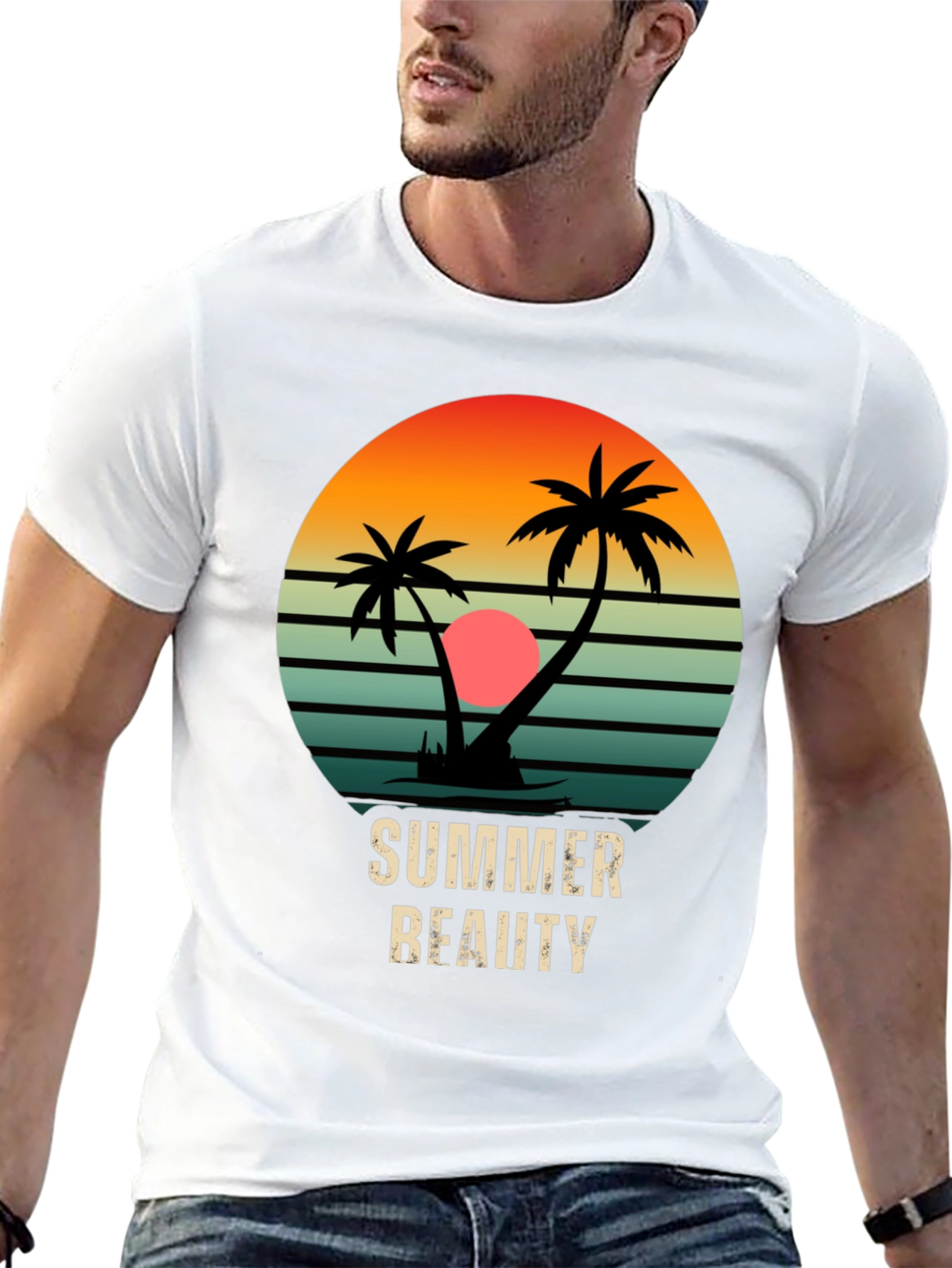 Summer Beauty Black Graphic Tee