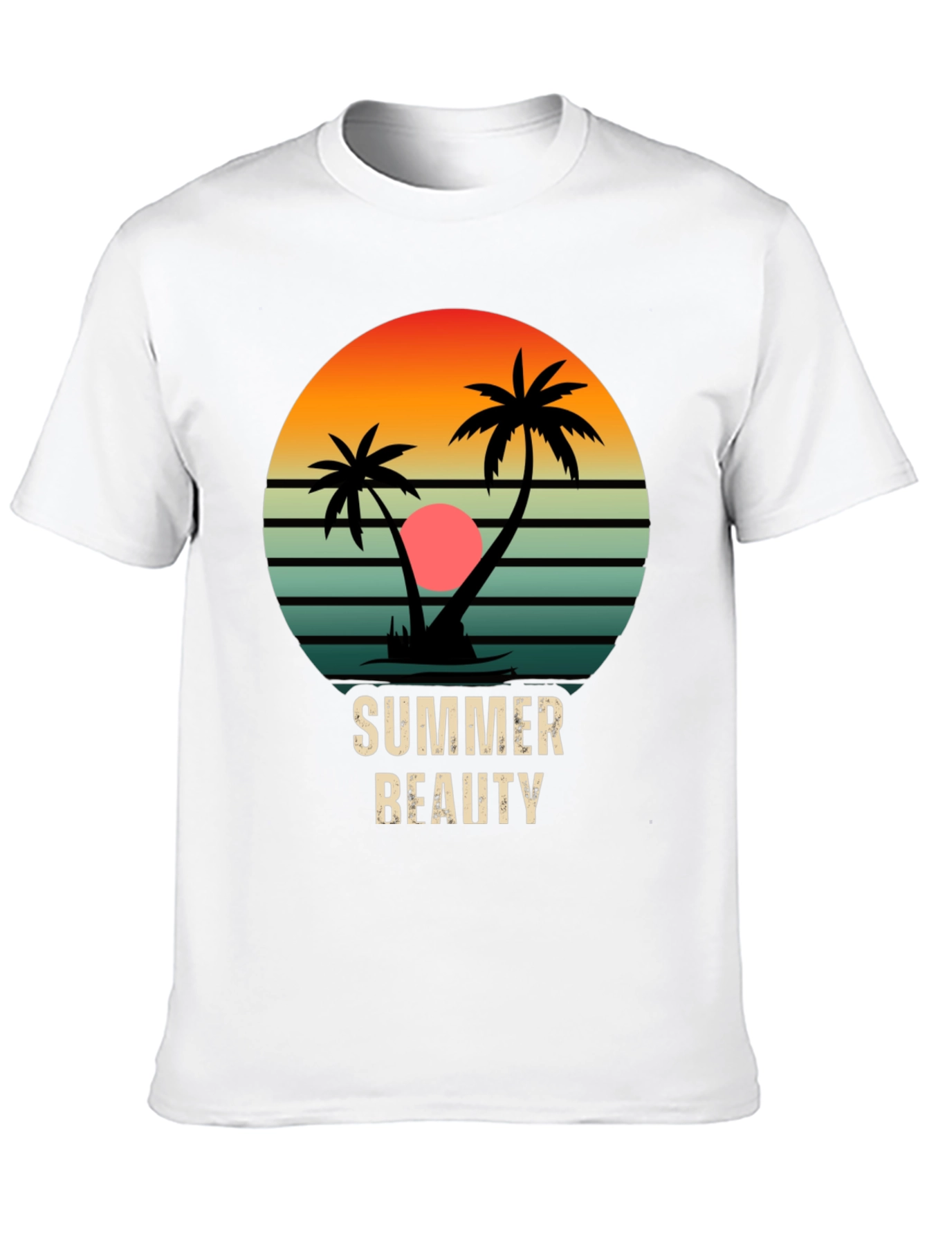 Summer Beauty Black Graphic Tee