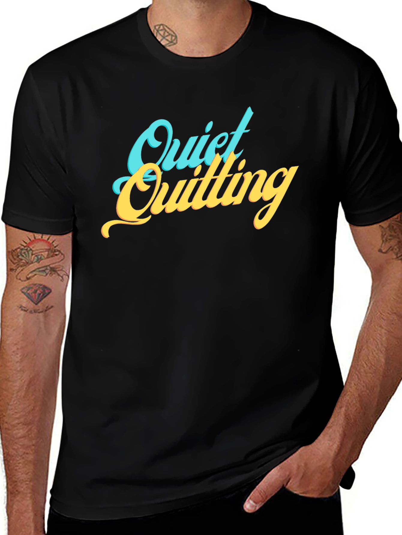 Quiet Quilting Graphic T-Shirt - Comfy Casual Tee
