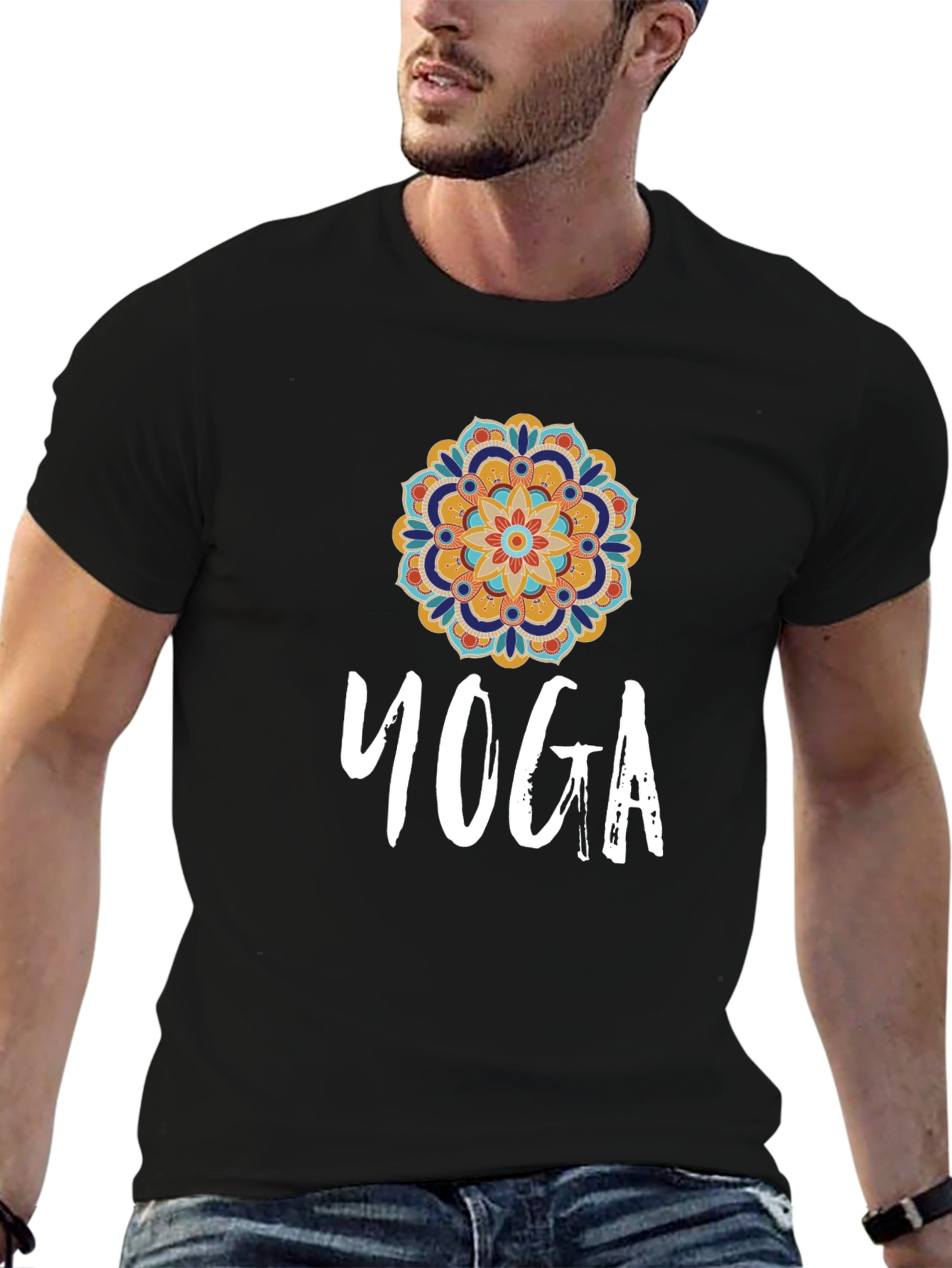 Yoga Mandala Graphic Tee - Stylish Comfort