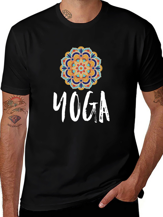 Yoga Mandala Graphic Tee - Stylish Comfort