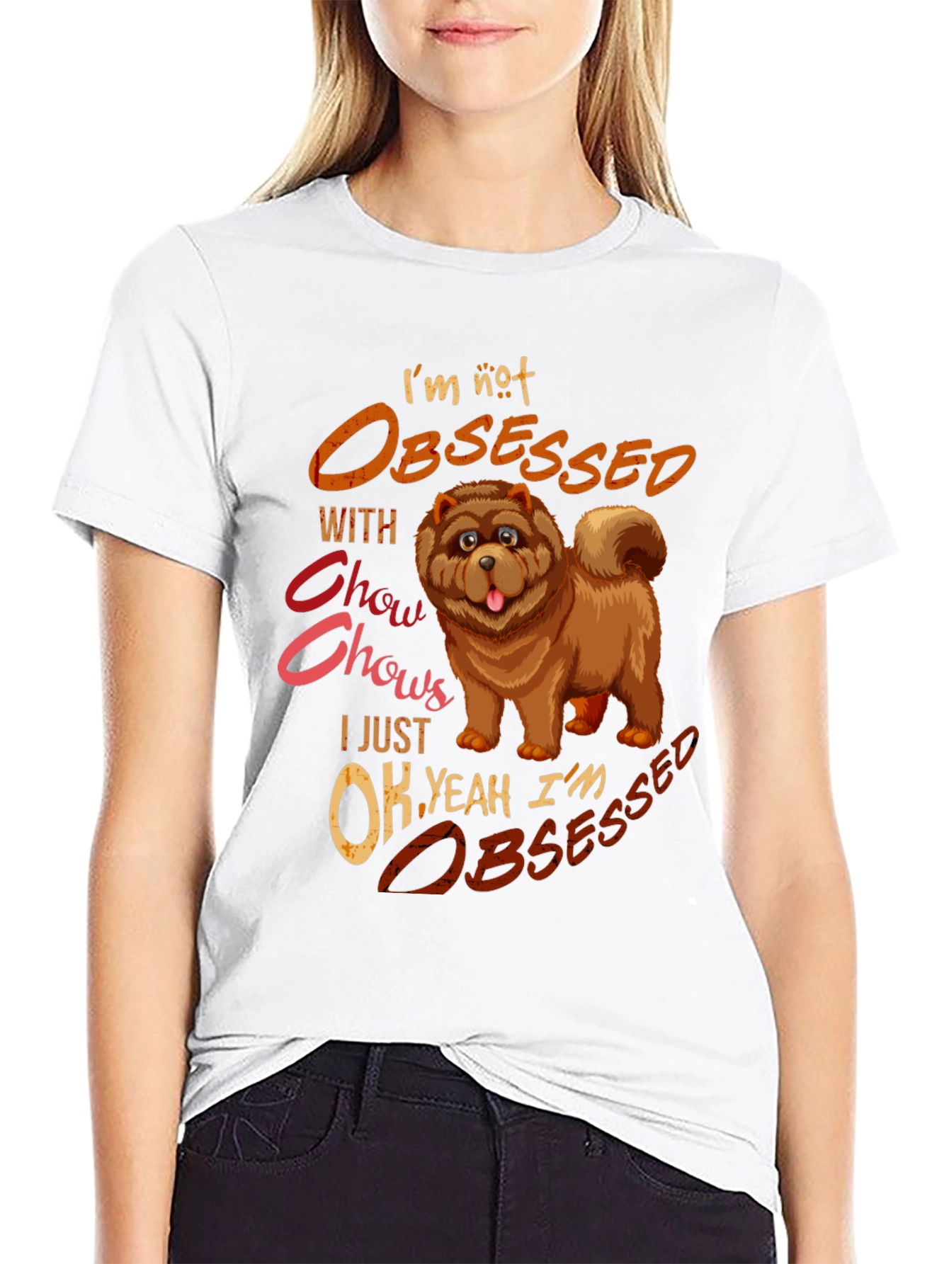 Chow Chow Obsessed Graphic T-Shirt