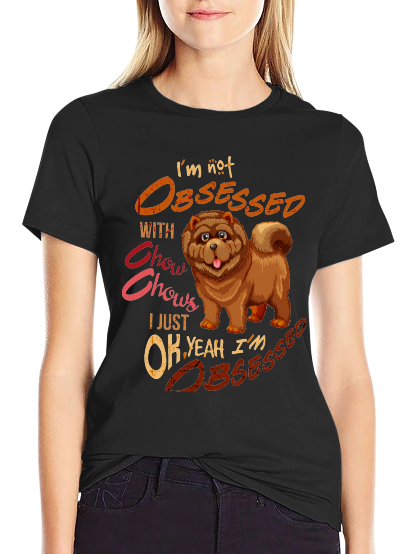 Chow Chow Obsessed Graphic T-Shirt