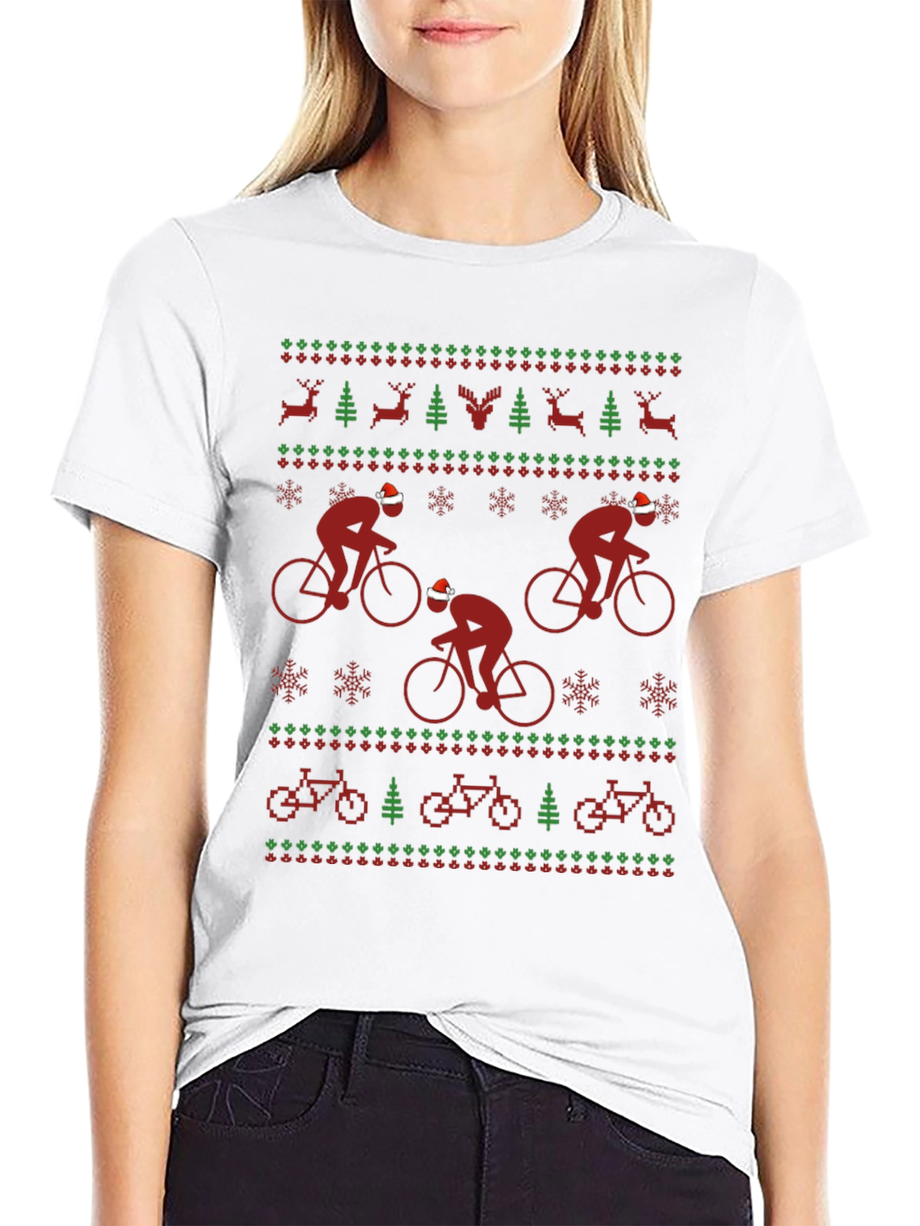 Festive Cycling Holiday T-Shirt