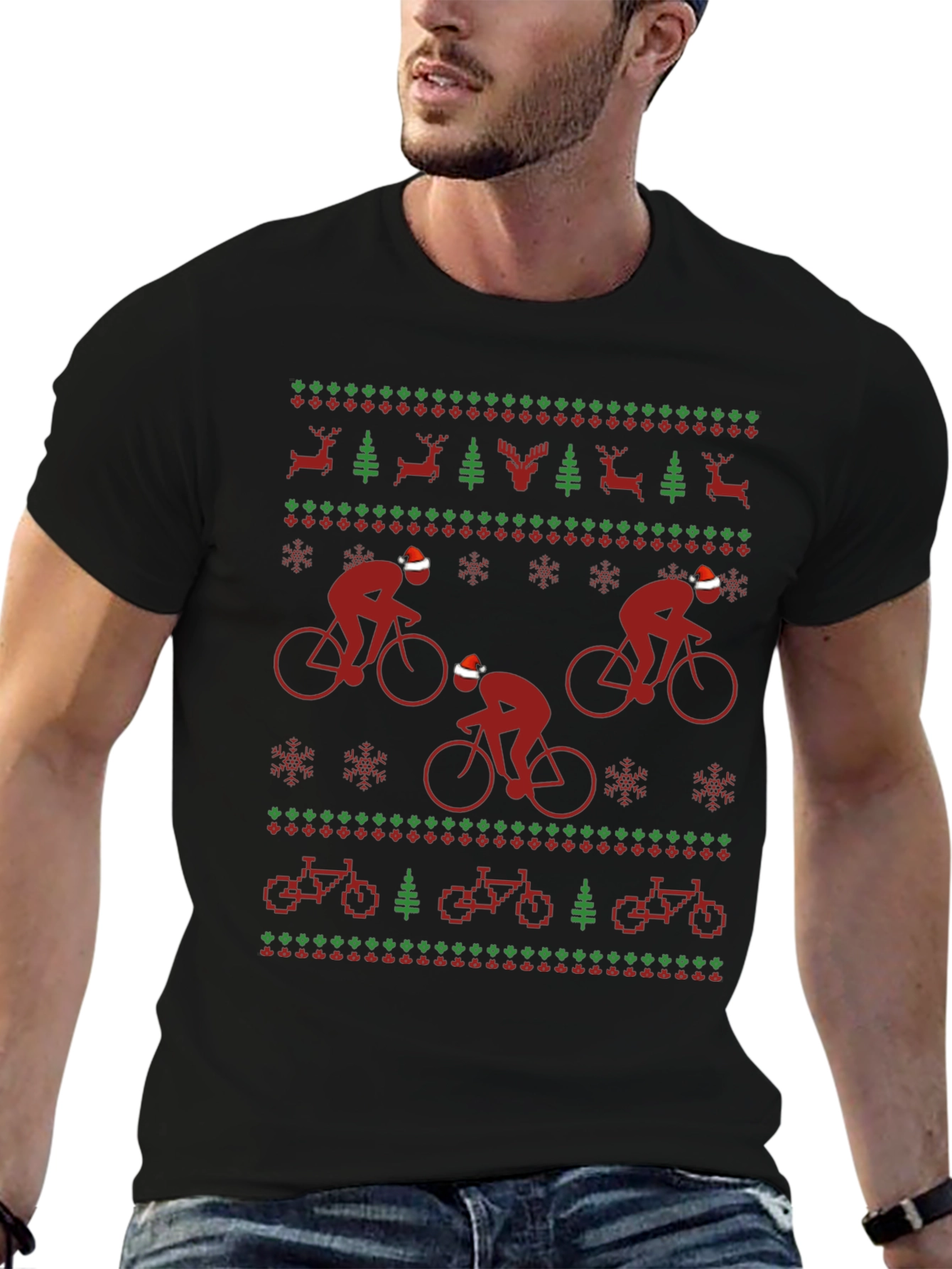 Festive Cycling Holiday T-Shirt