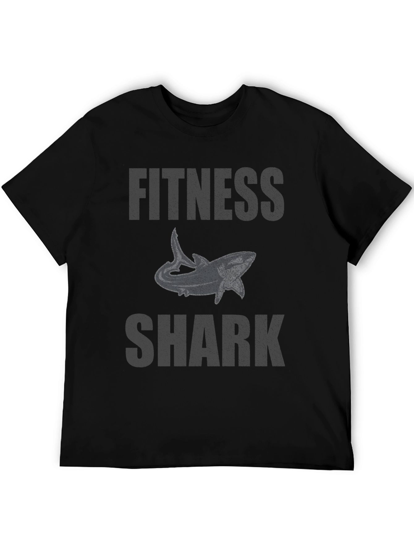 Fitness Shark Graphic Tee - Black
