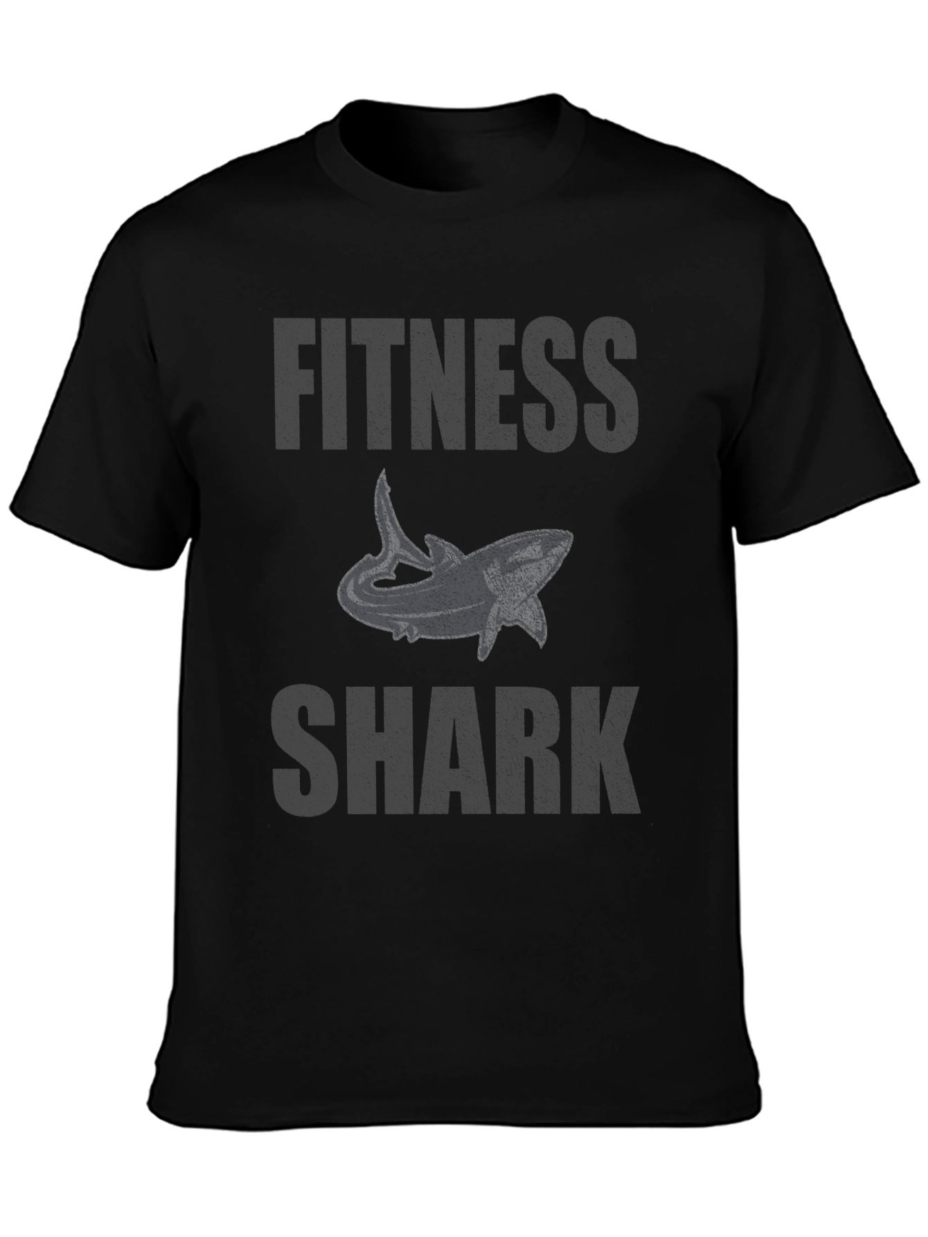 Fitness Shark Graphic Tee - Black