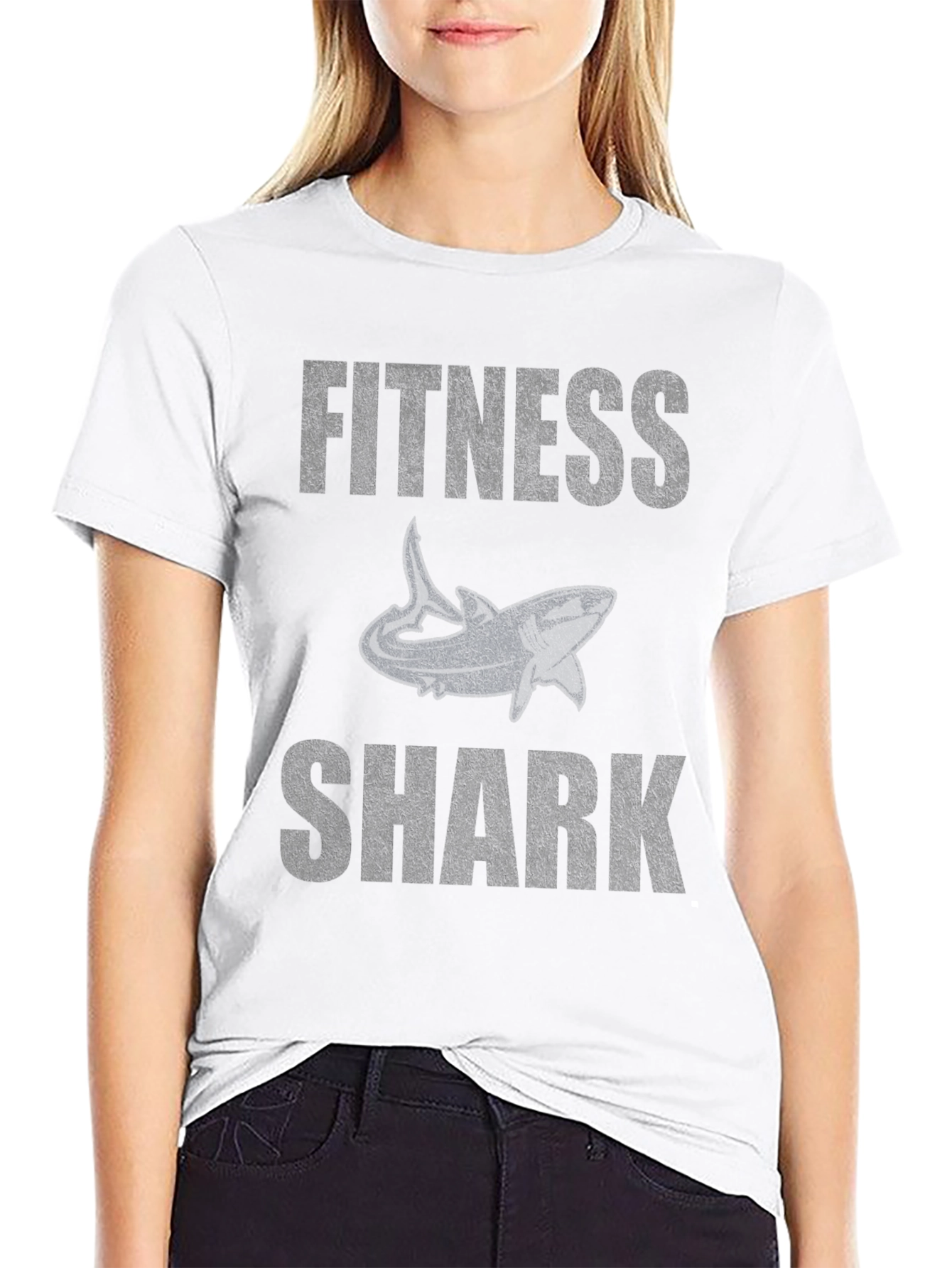 Fitness Shark Graphic Tee - Black