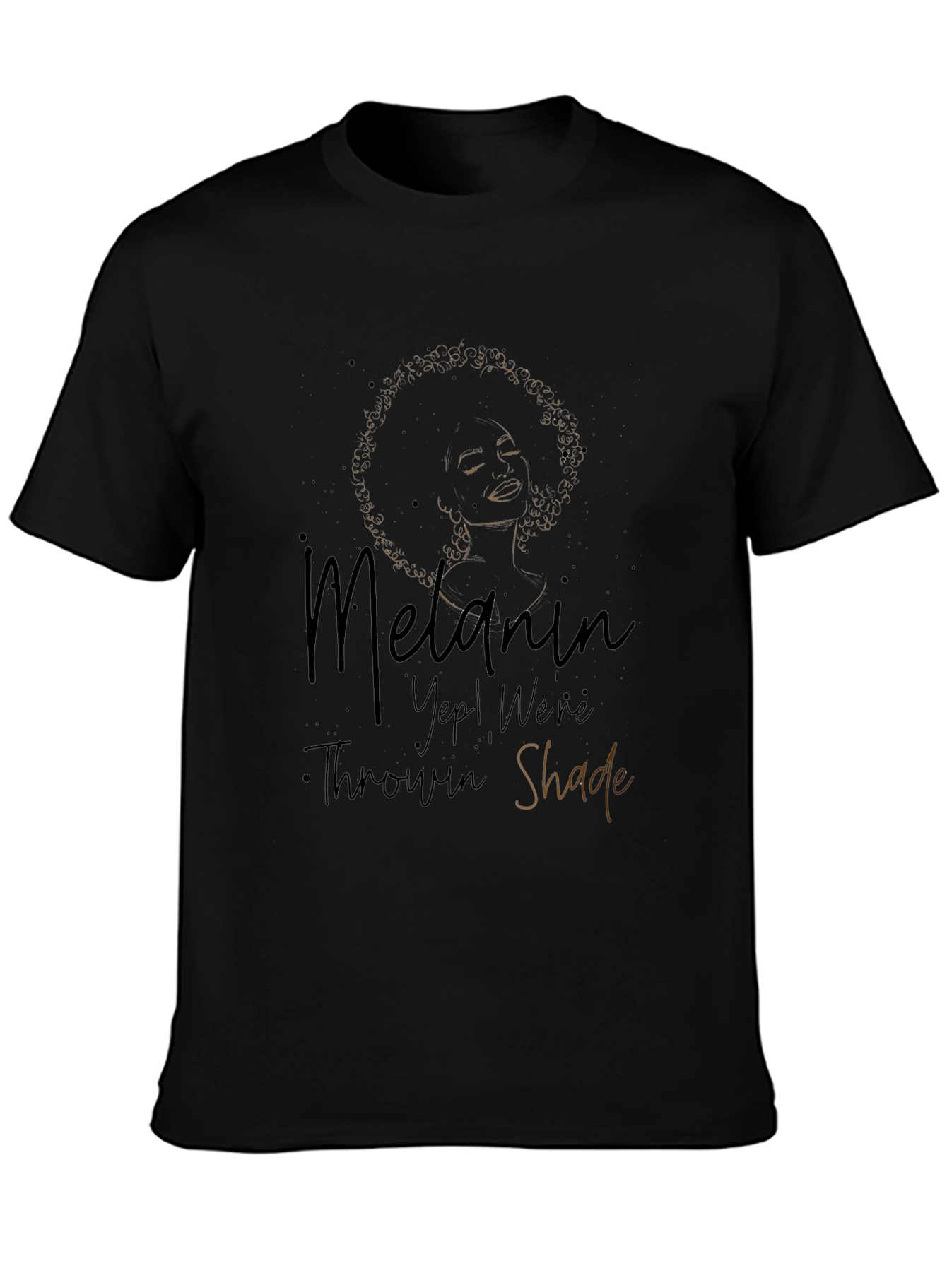 Melanin Throwin Shade Black Graphic Tee