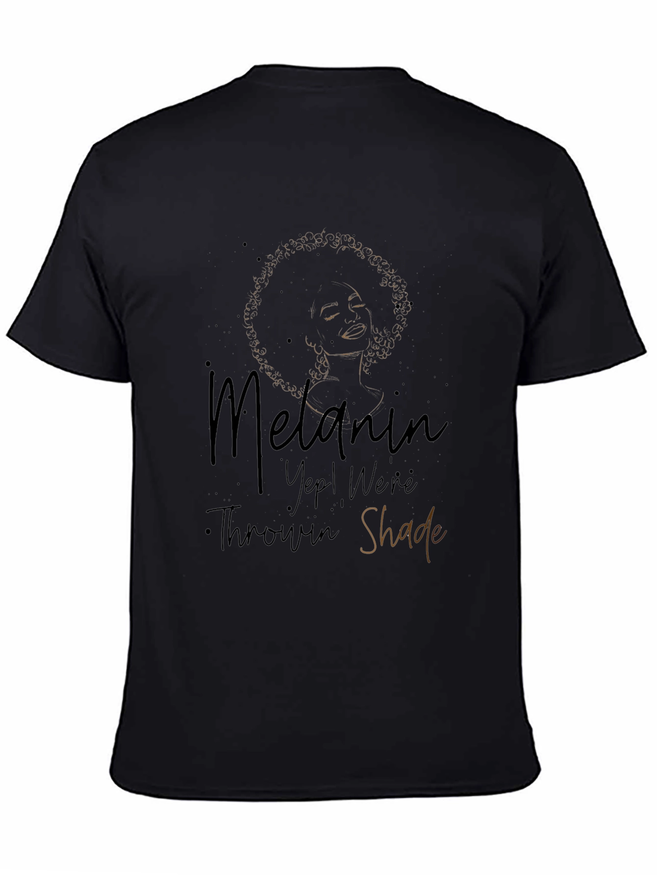 Melanin Throwin Shade Black Graphic Tee