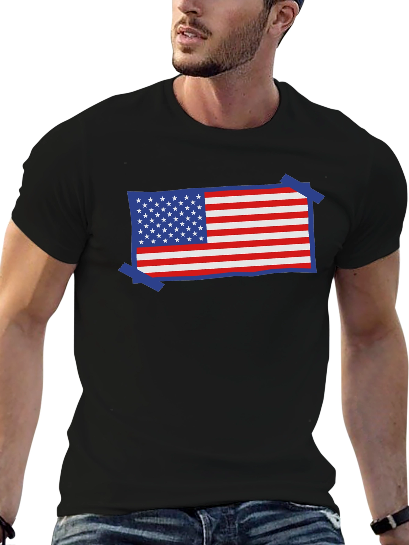 USA Flag Patriotic T-Shirt - Red White and Blue