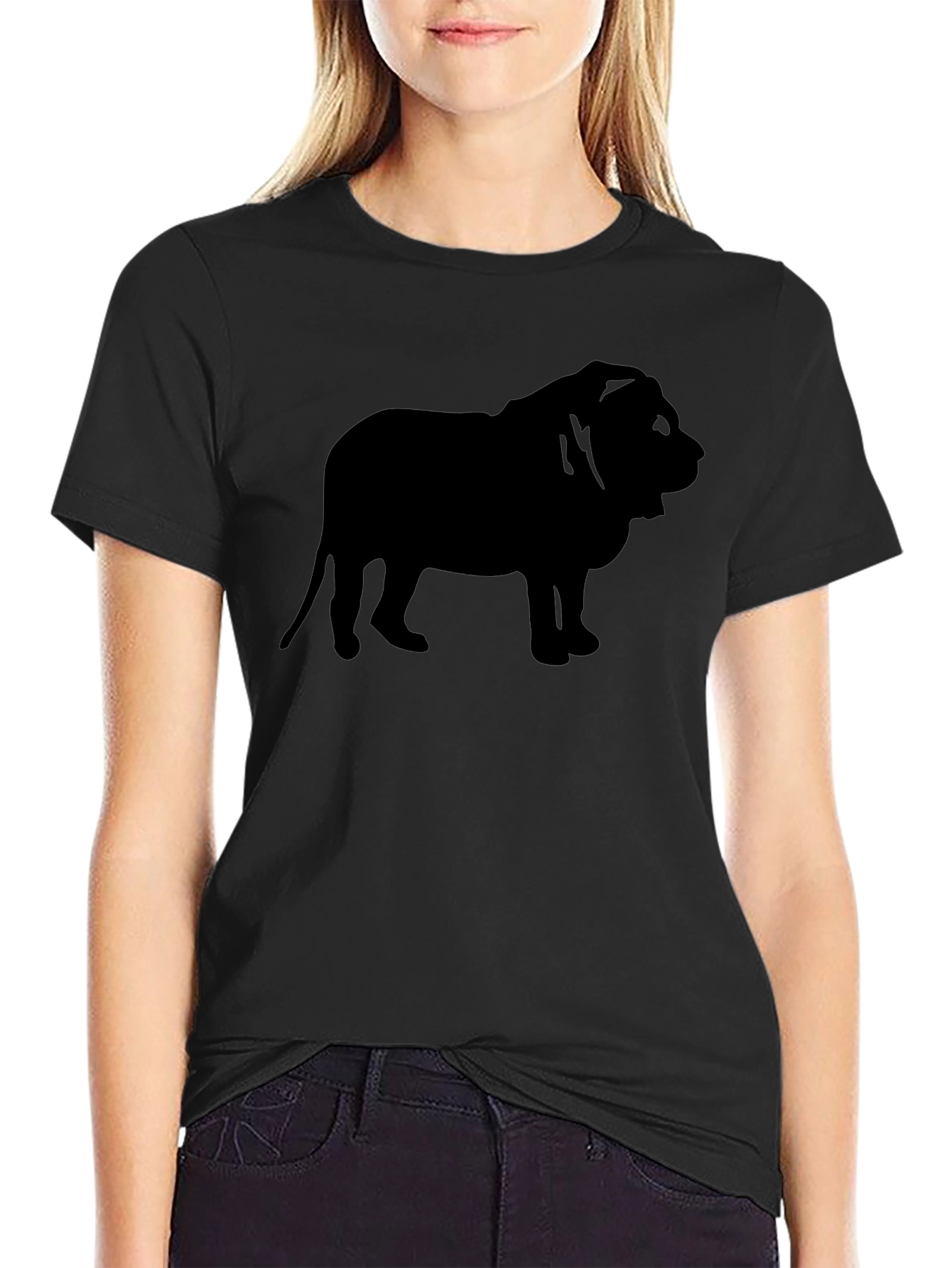 Black Lion Silhouette Graphic Tee - Mens