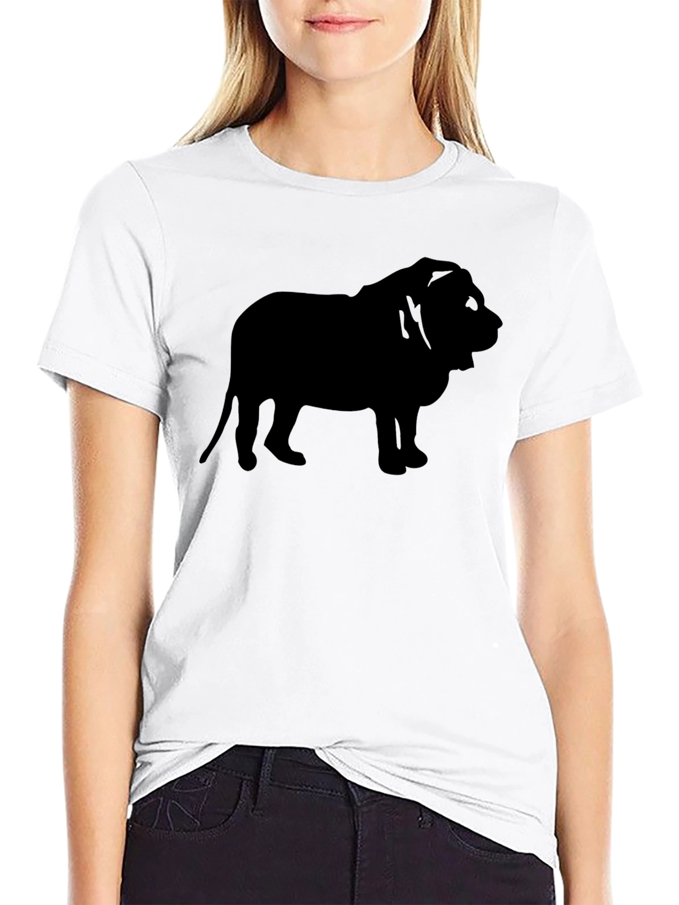 Black Lion Silhouette Graphic Tee - Mens