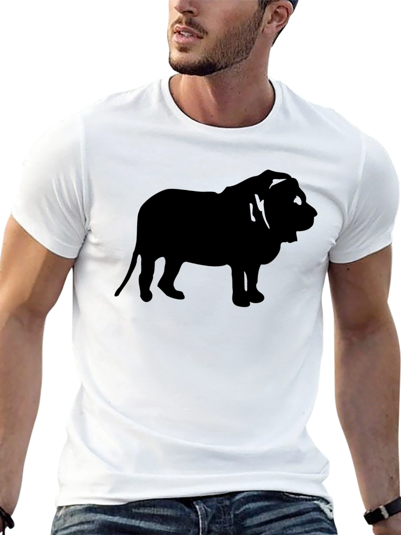 Black Lion Silhouette Graphic Tee - Mens