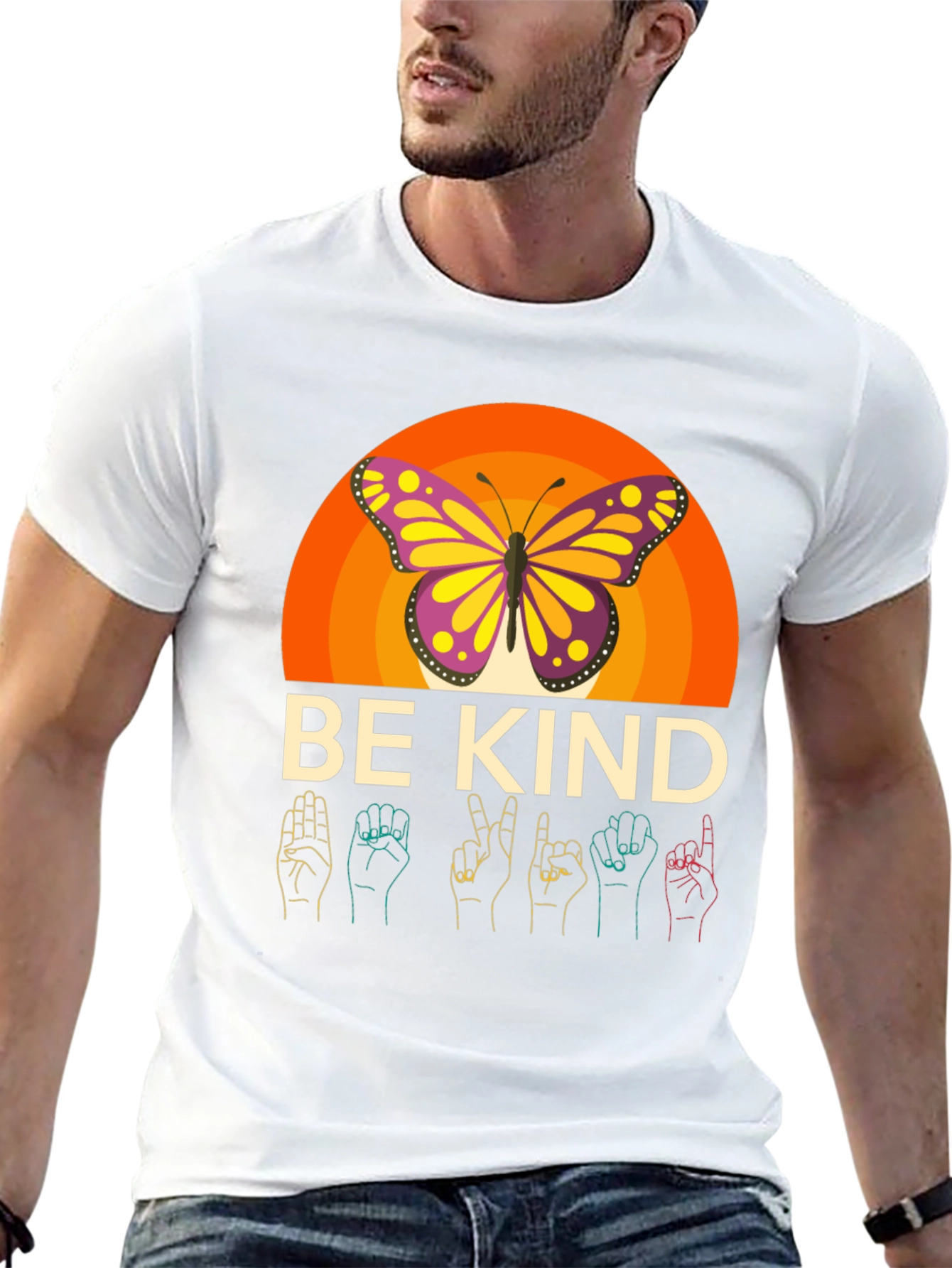 Be Kind Butterfly Graphic Tee - Comfort Fit