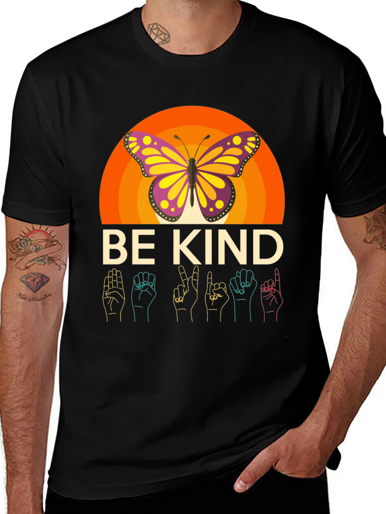 Be Kind Butterfly Graphic Tee - Comfort Fit