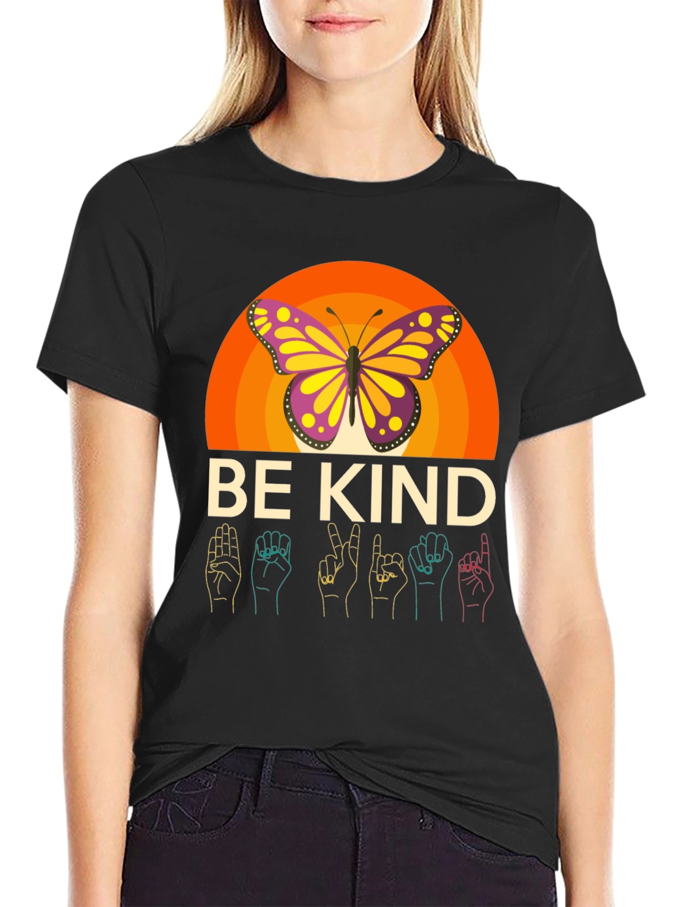 Be Kind Butterfly Graphic Tee - Comfort Fit
