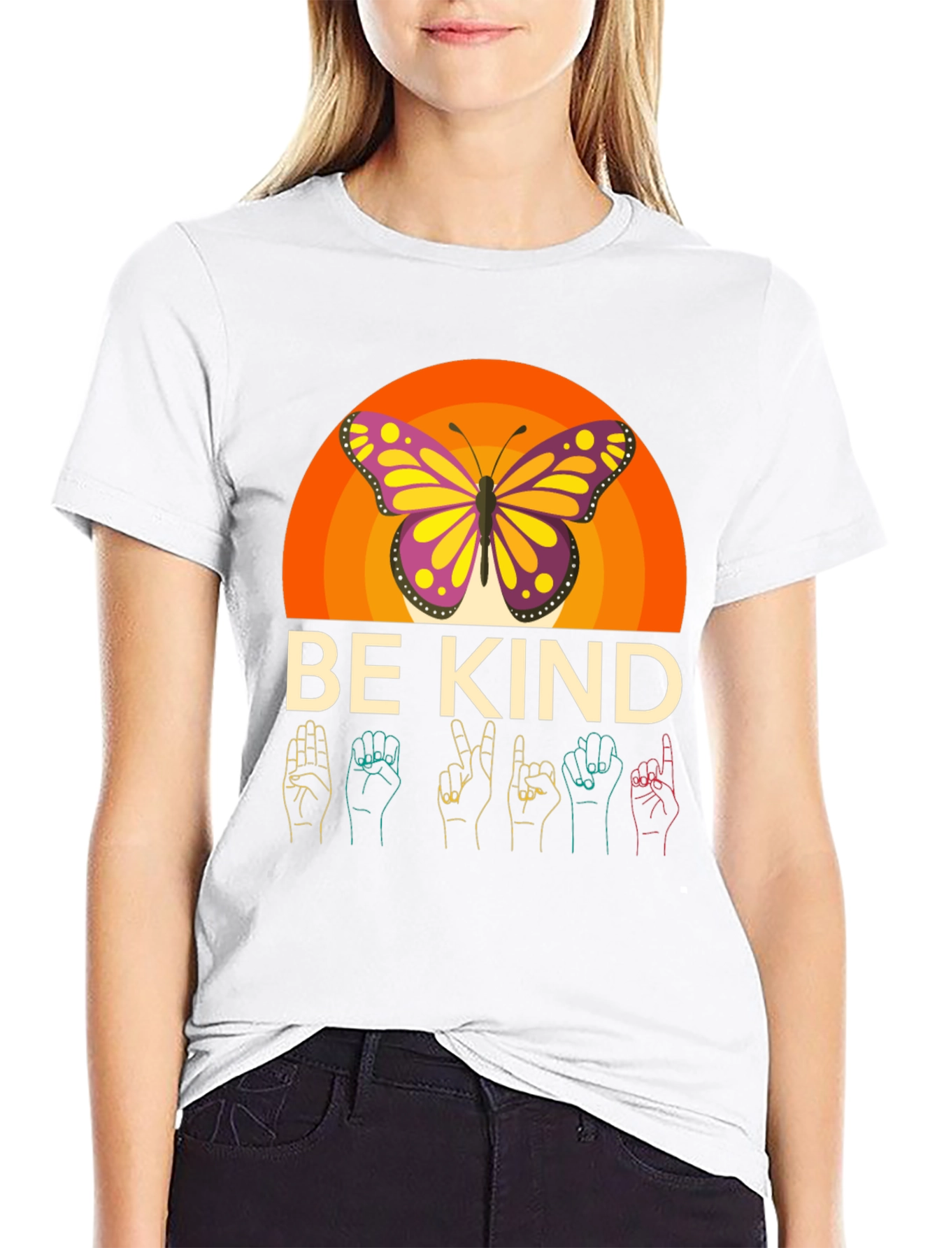 Be Kind Butterfly Graphic Tee - Comfort Fit