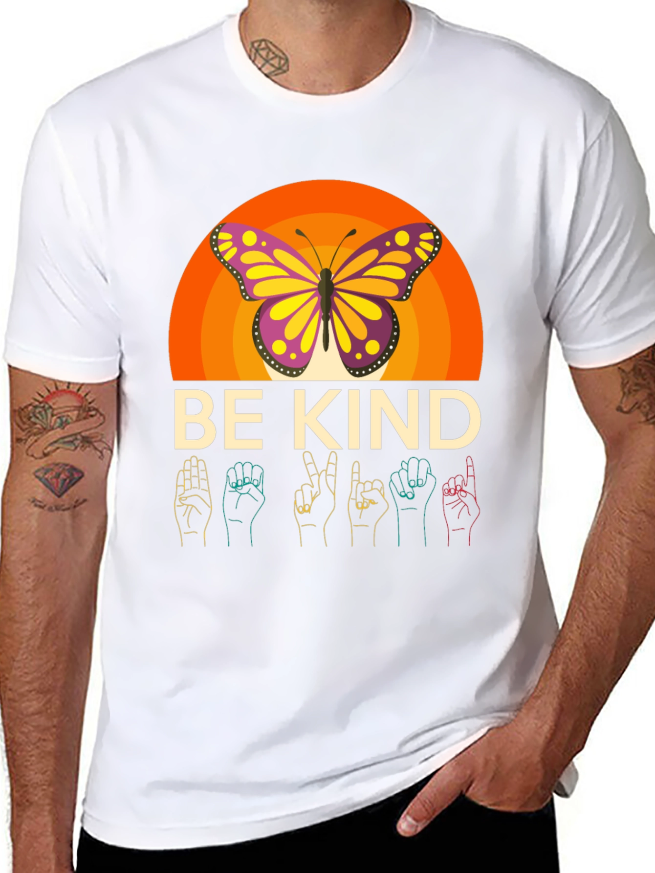 Be Kind Butterfly Graphic Tee - Comfort Fit