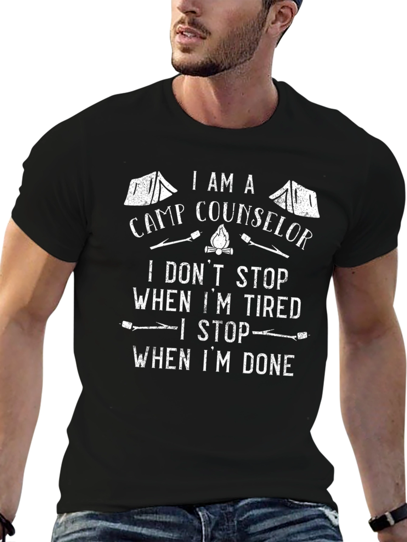 Camp Counselor Graphic Tee - Never Tired!