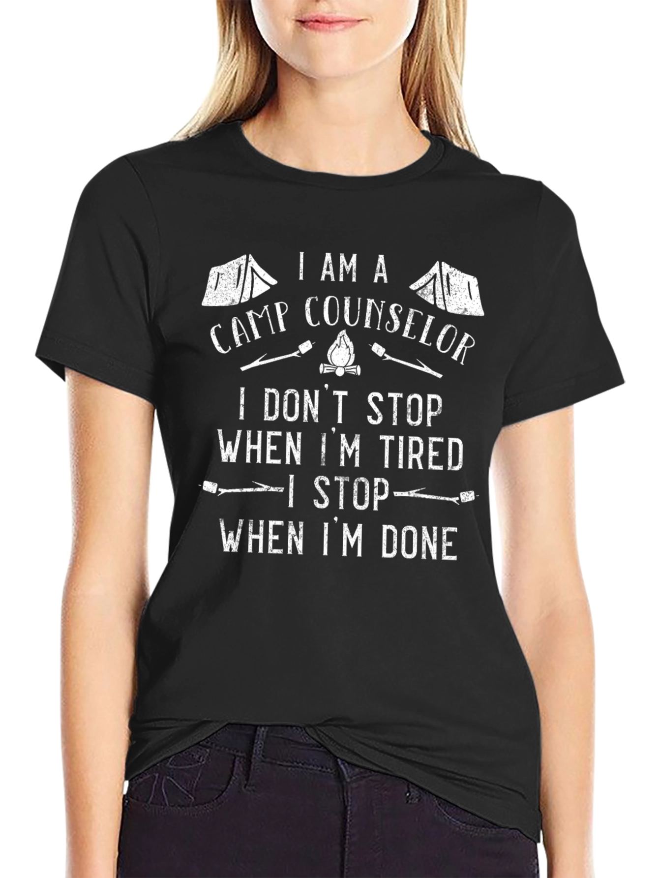 Camp Counselor Graphic Tee - Never Tired!