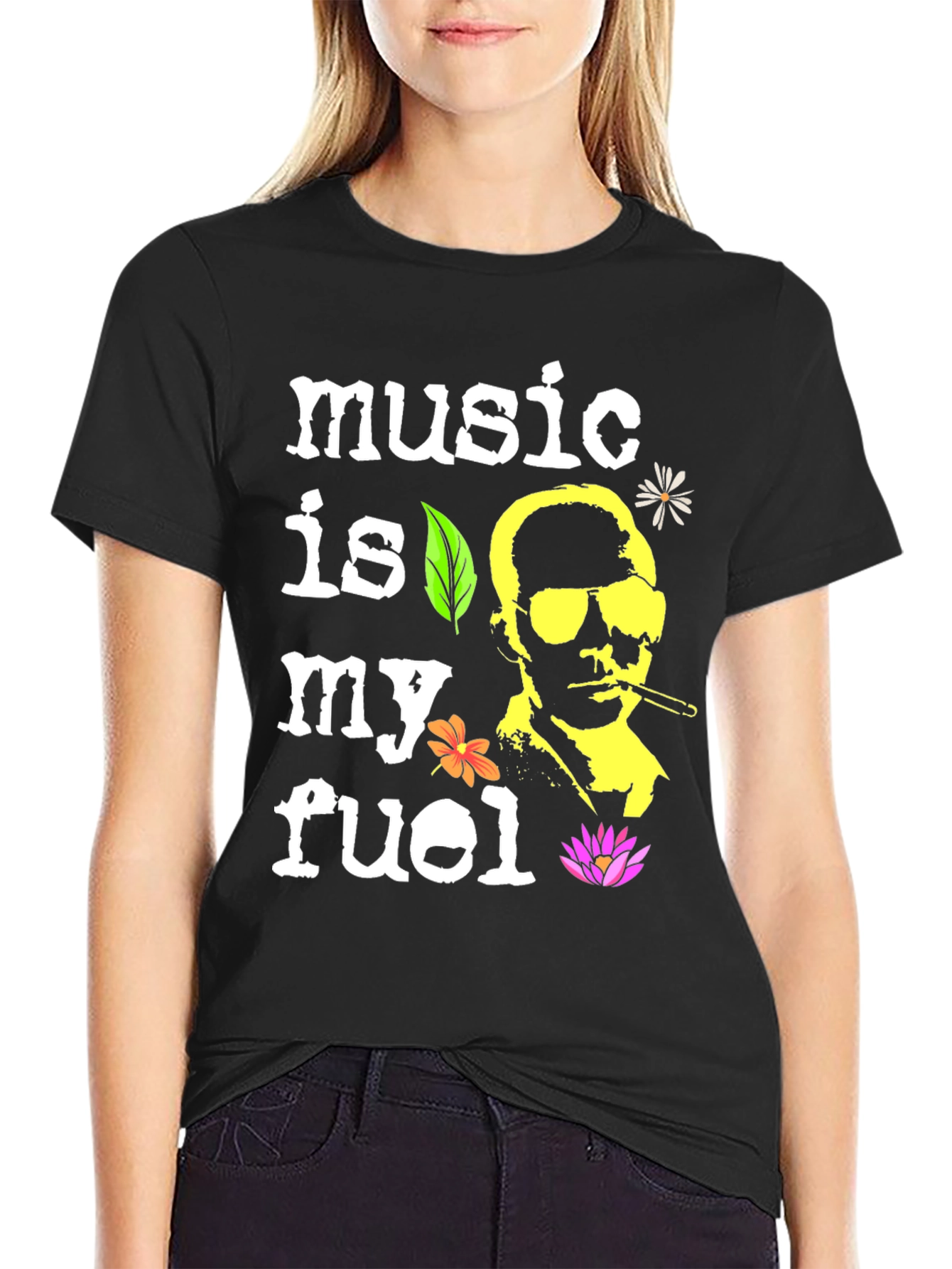 Music is My Fuel Graphic T-Shirt