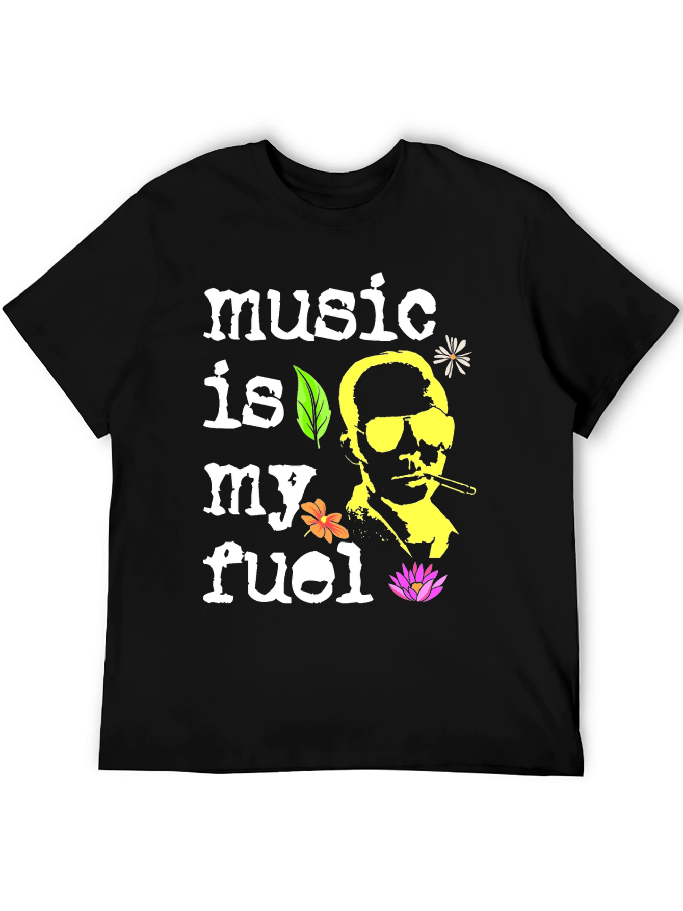 Music is My Fuel Graphic T-Shirt
