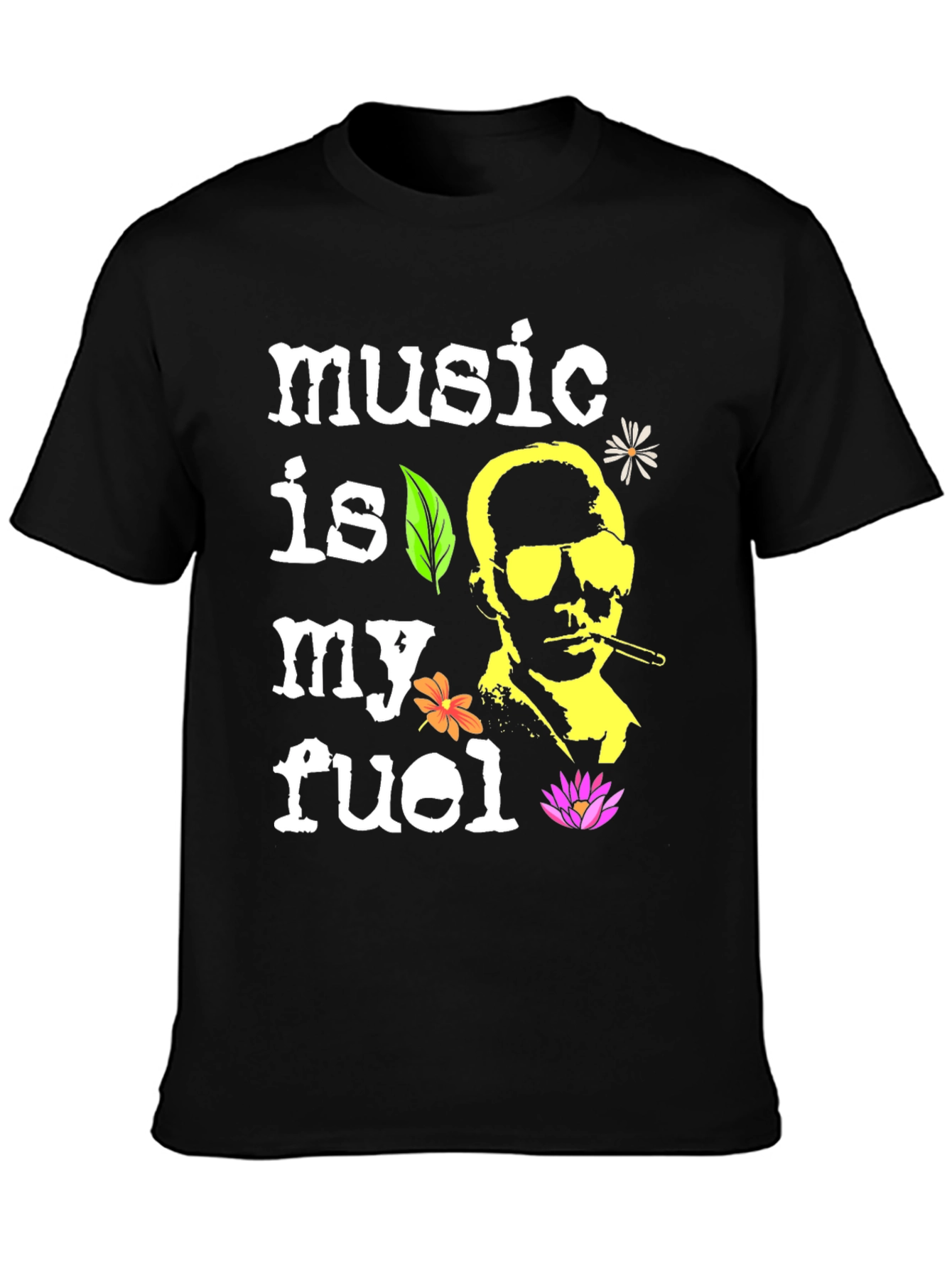 Music is My Fuel Graphic T-Shirt