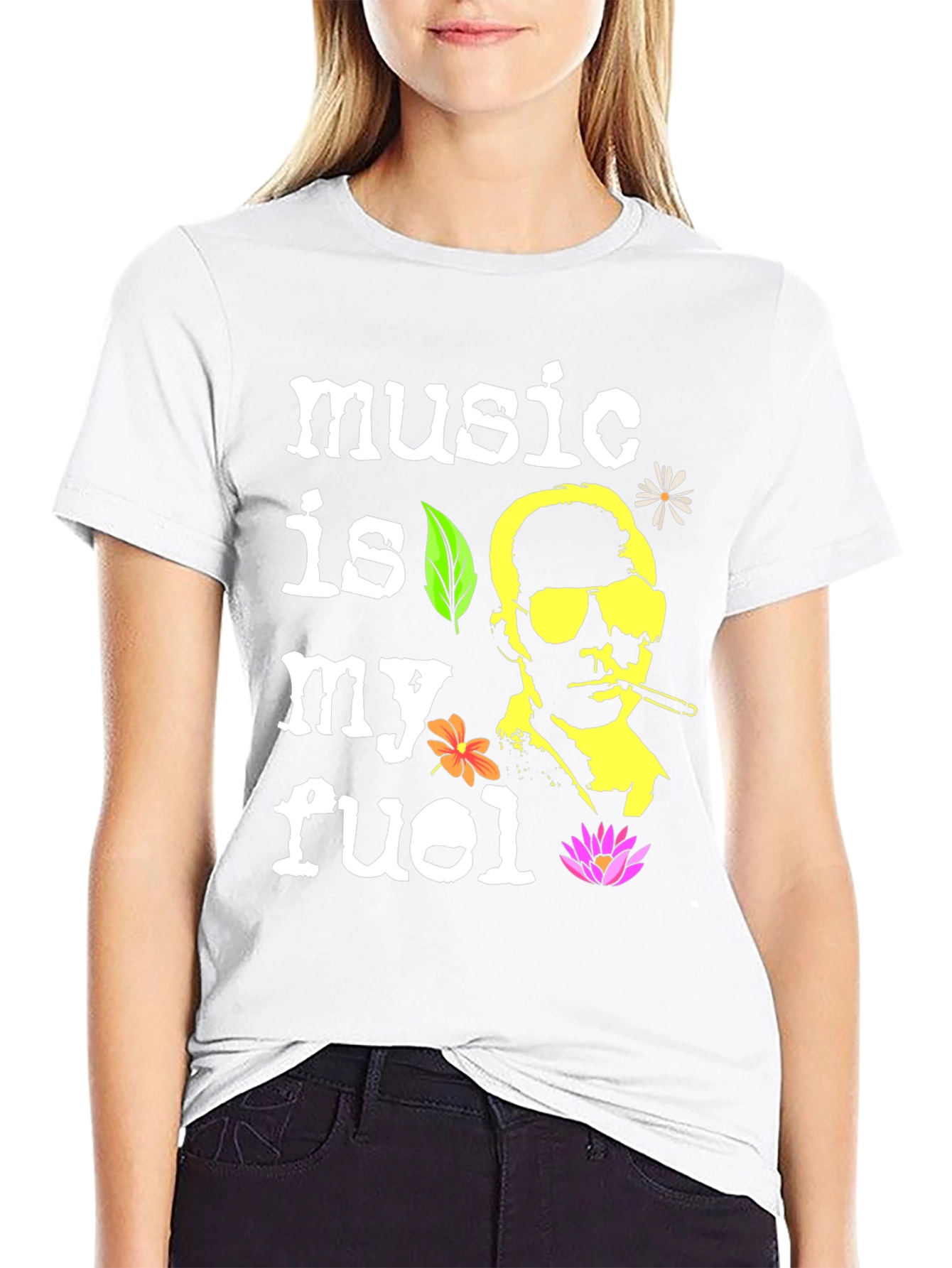 Music is My Fuel Graphic T-Shirt