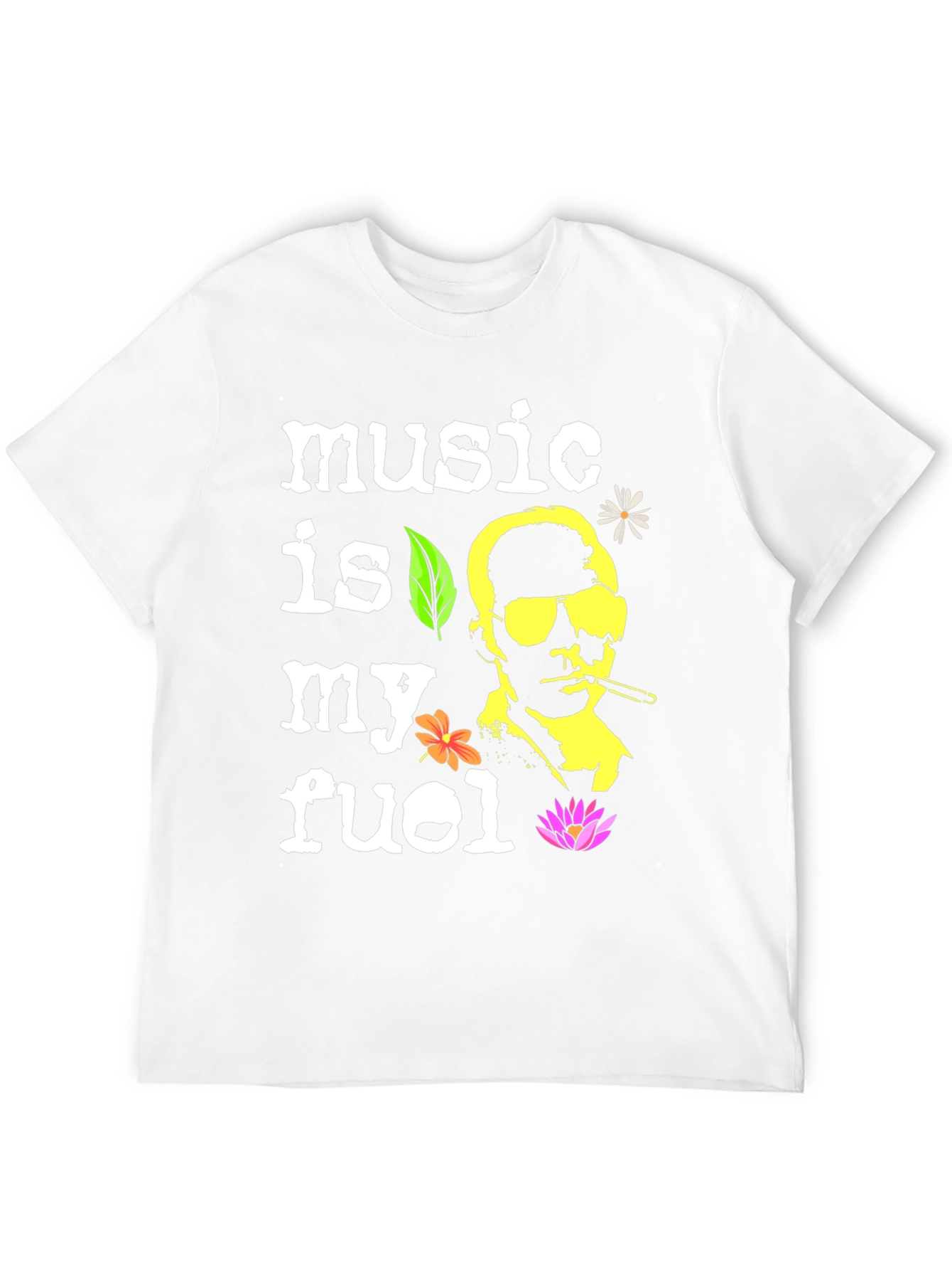 Music is My Fuel Graphic T-Shirt