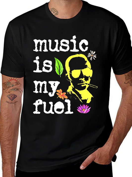 Music is My Fuel Graphic T-Shirt