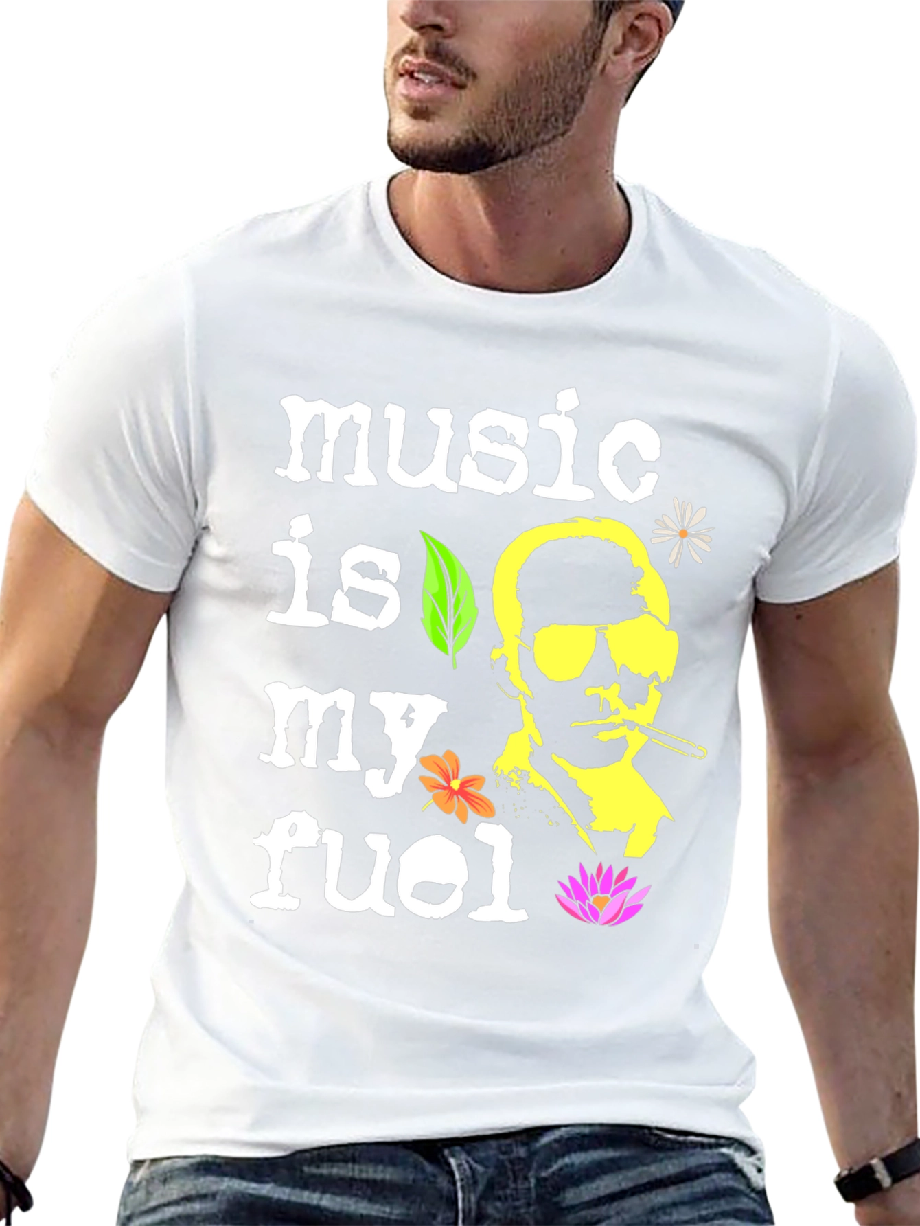 Music is My Fuel Graphic T-Shirt