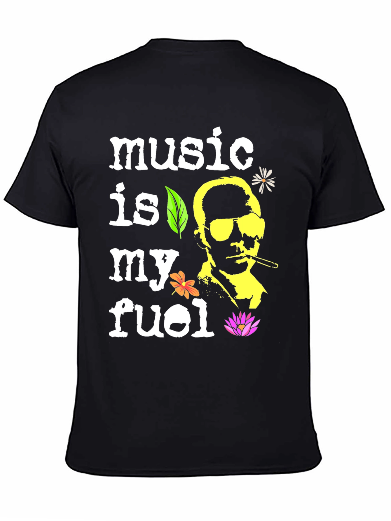 Music is My Fuel Graphic T-Shirt