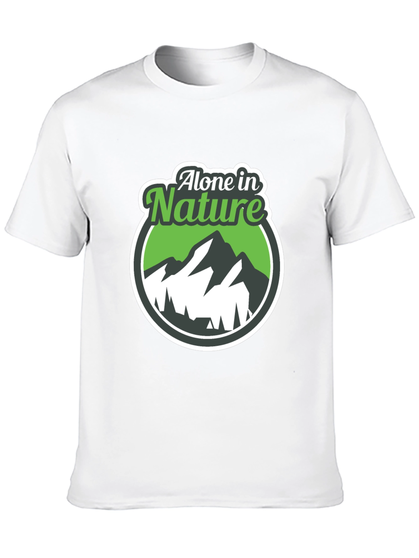 Alone in Nature Graphic T-Shirt - Black
