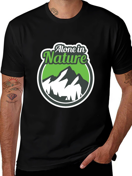 Alone in Nature Graphic T-Shirt - Black