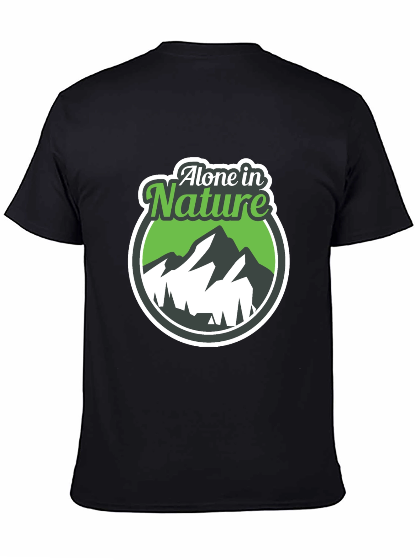 Alone in Nature Graphic T-Shirt - Black