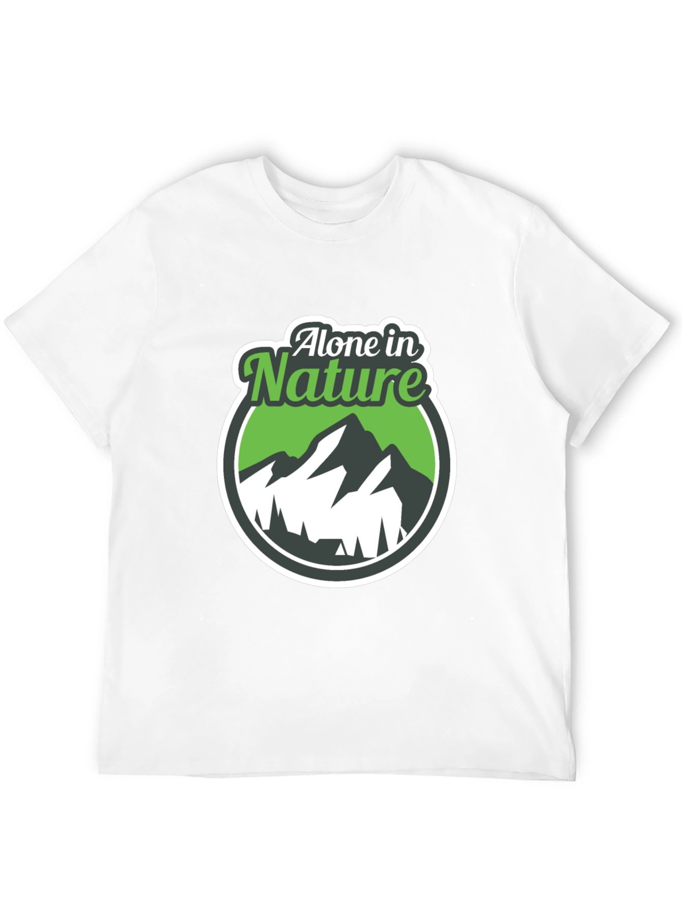 Alone in Nature Graphic T-Shirt - Black