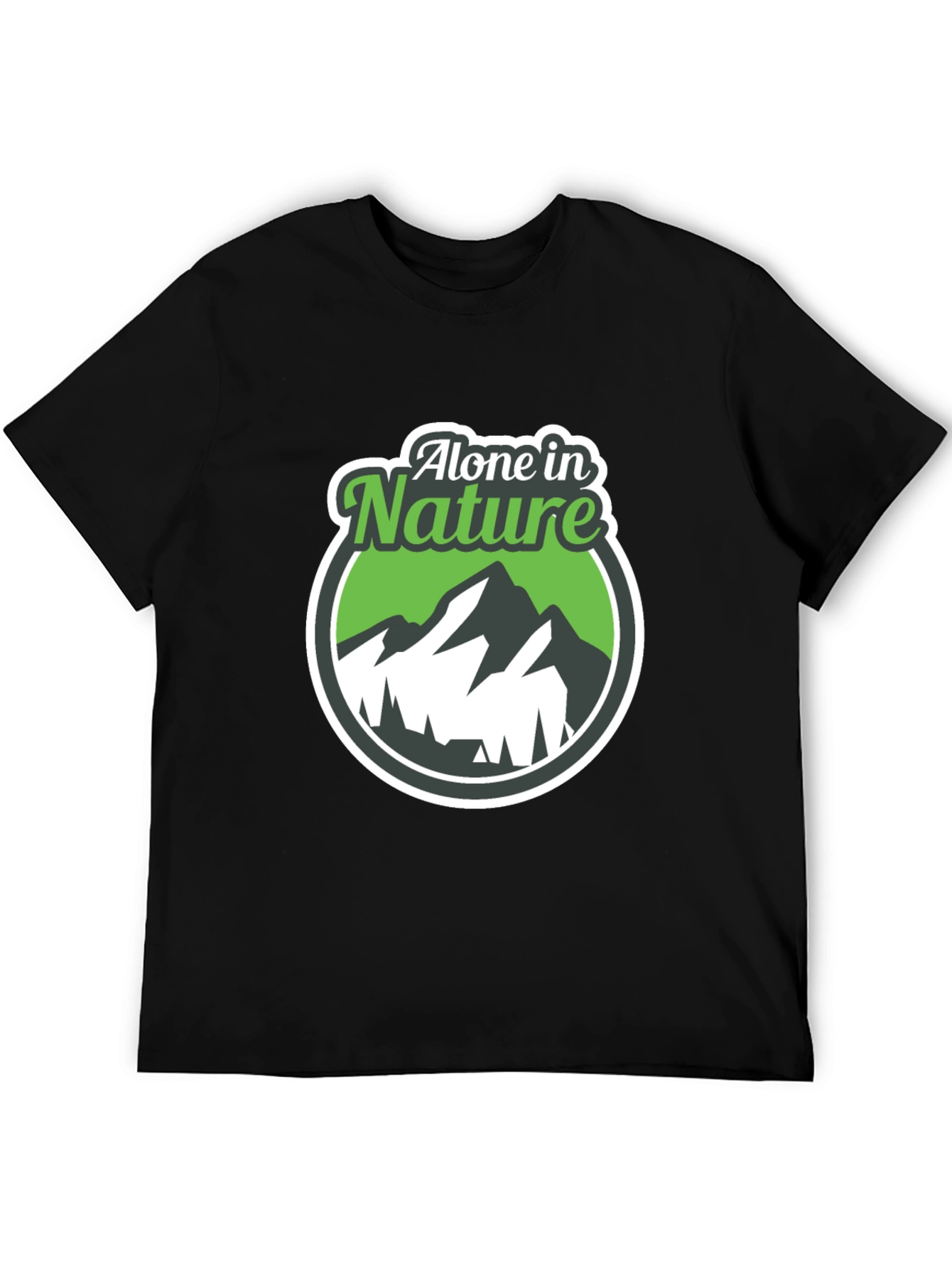 Alone in Nature Graphic T-Shirt - Black