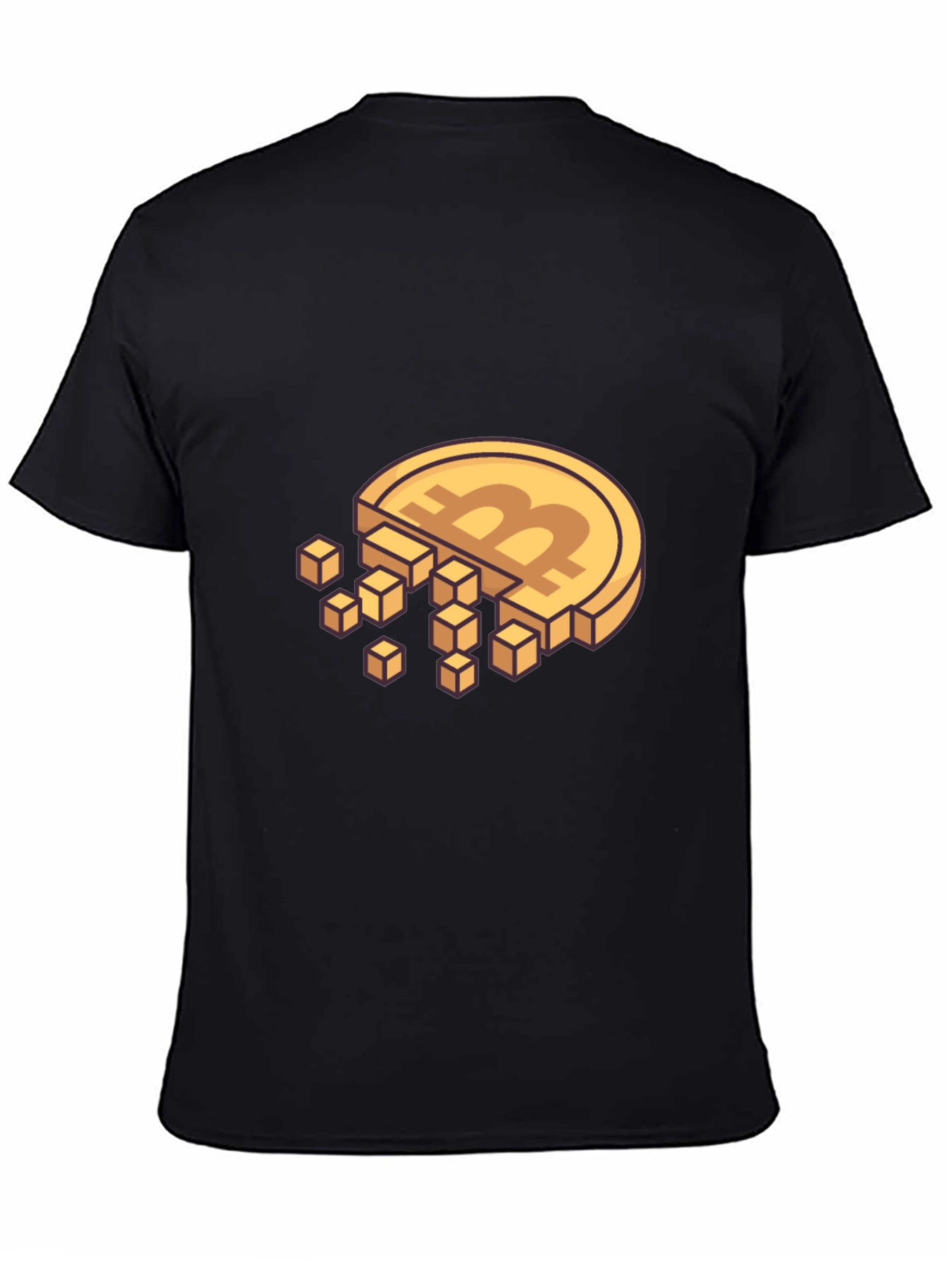 Bitcoin Pixelated Tee - Crypto Fashion