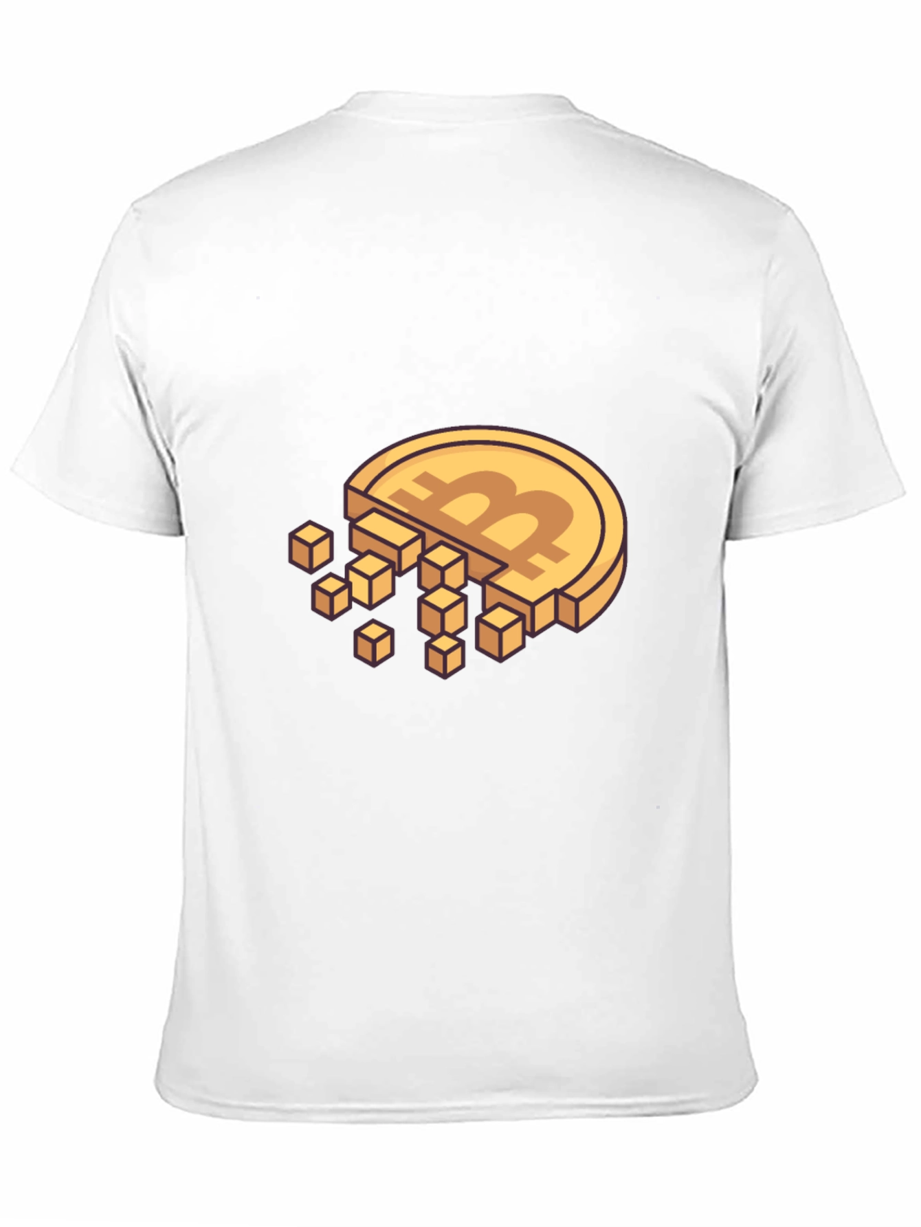 Bitcoin Pixelated Tee - Crypto Fashion