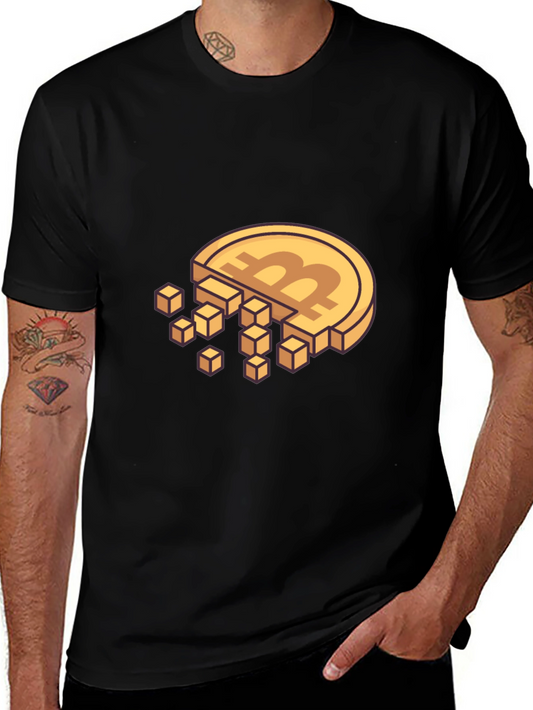 Bitcoin Pixelated Tee - Crypto Fashion