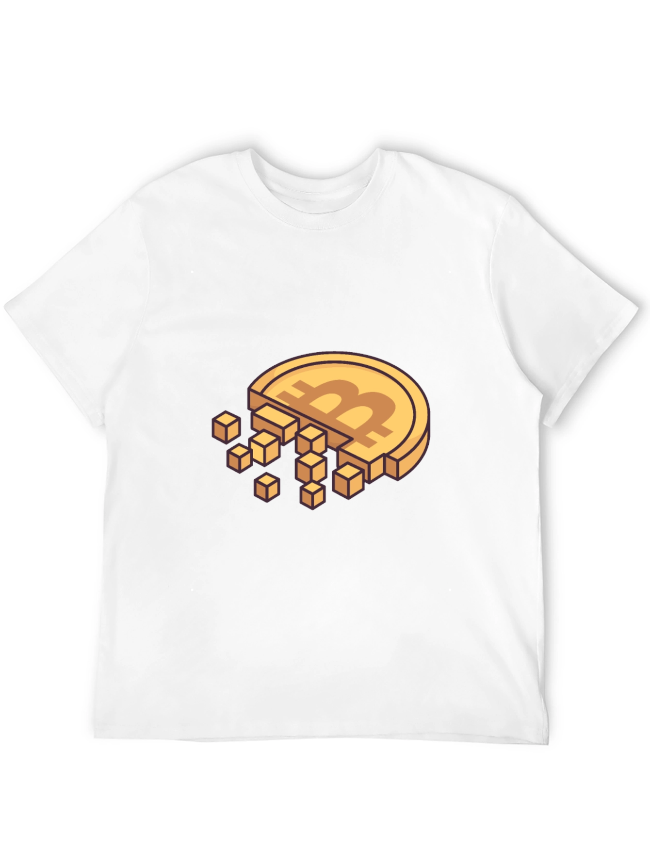 Bitcoin Pixelated Tee - Crypto Fashion