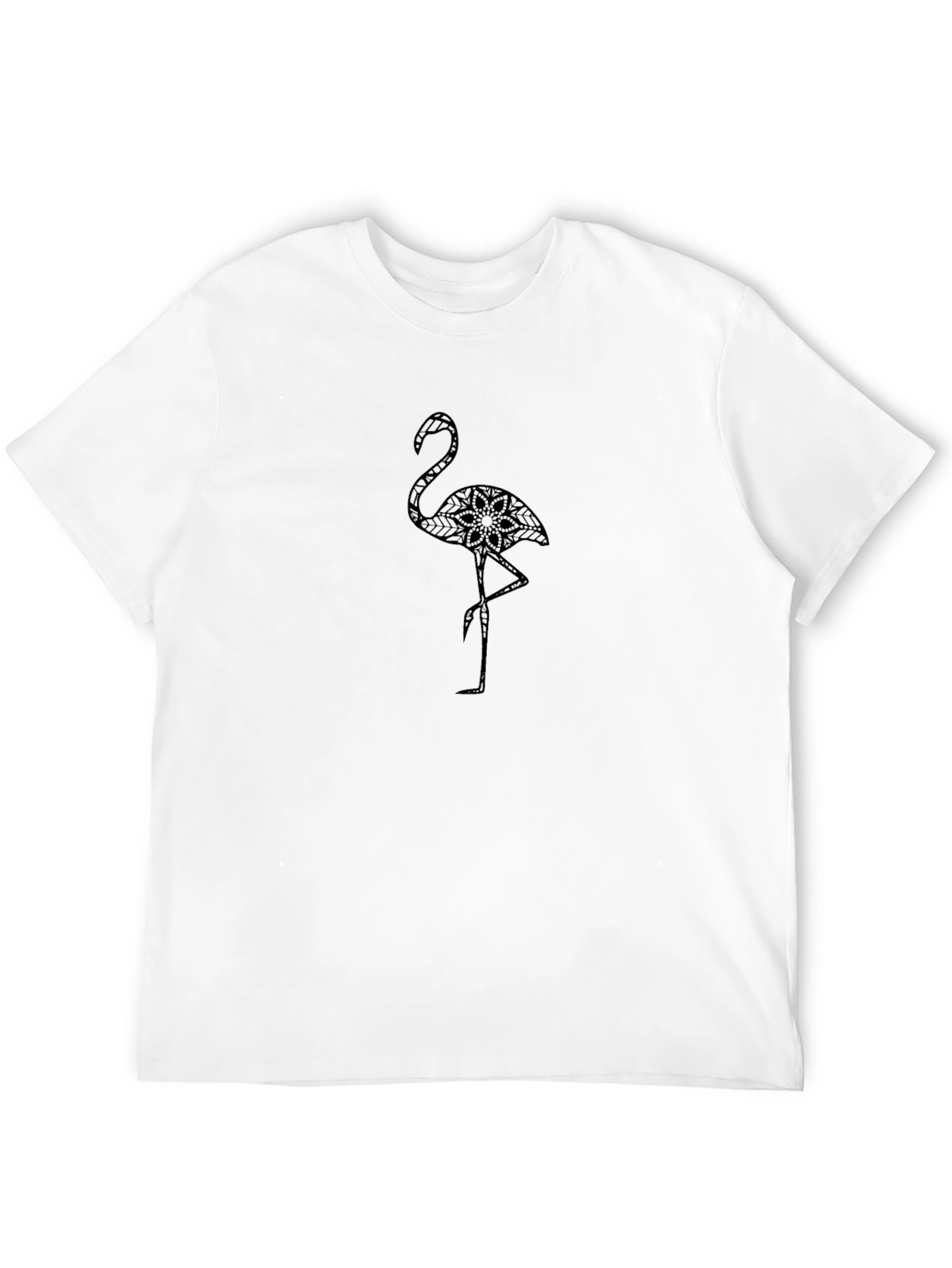 Mens Black Flamingo Graphic Tee - Stylish Casual Wear