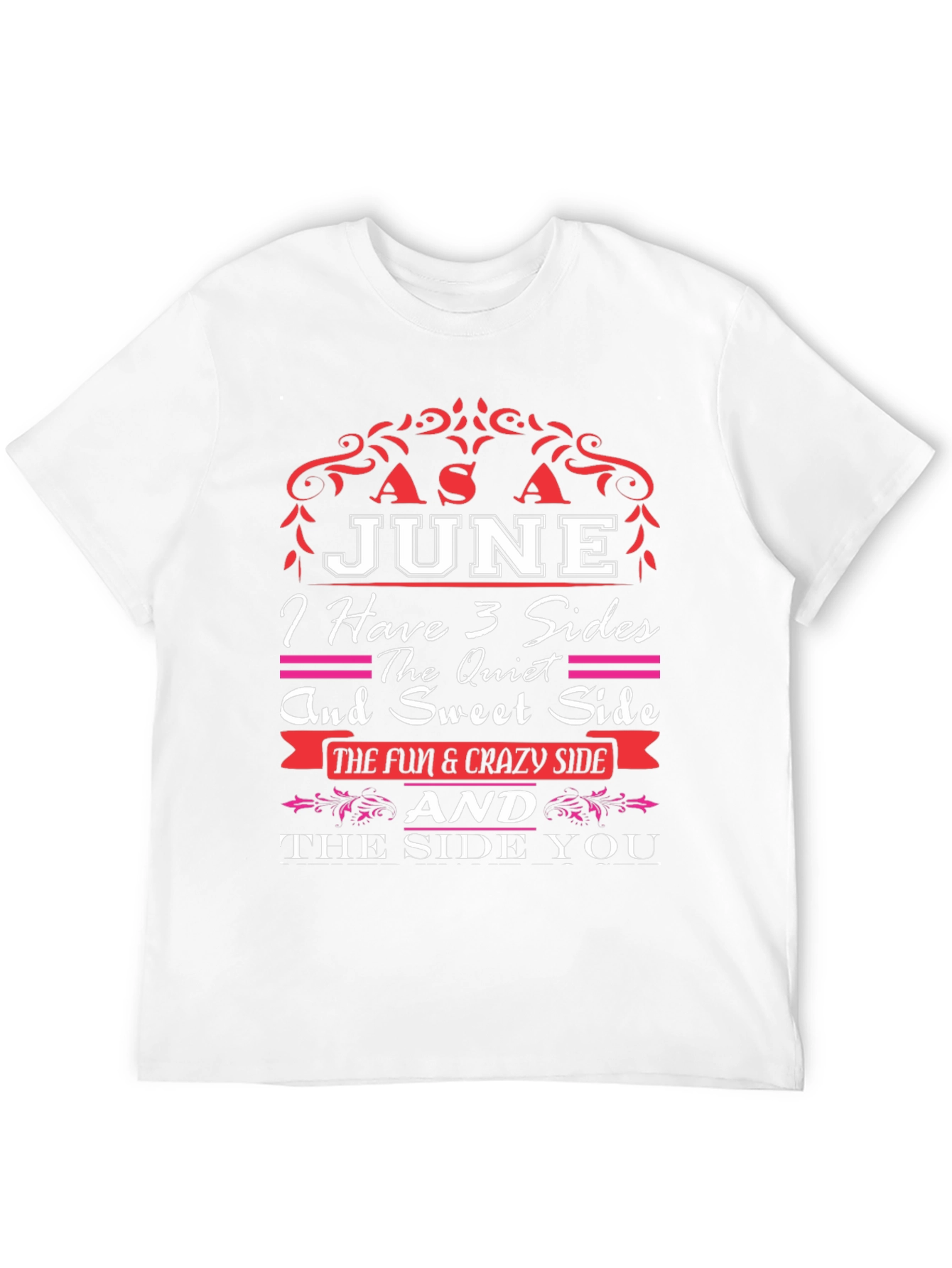 June Birthday T-Shirt - 3 Sides