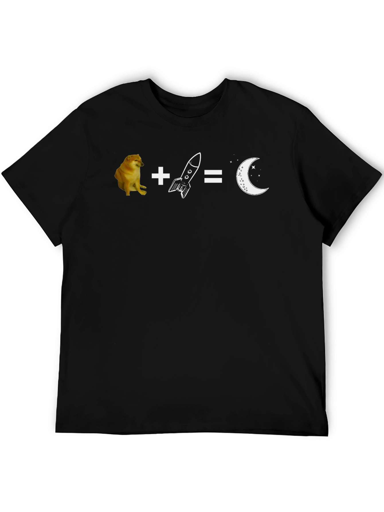 Doge Rocket Moon T-Shirt - Meme Crypto Tee